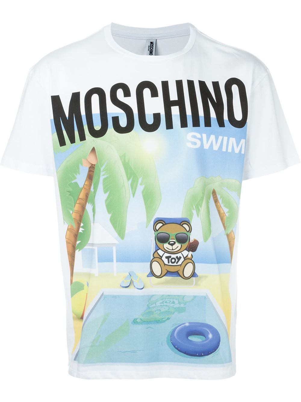 moschino swim 印花t恤海淘返利 米饭粒返利网