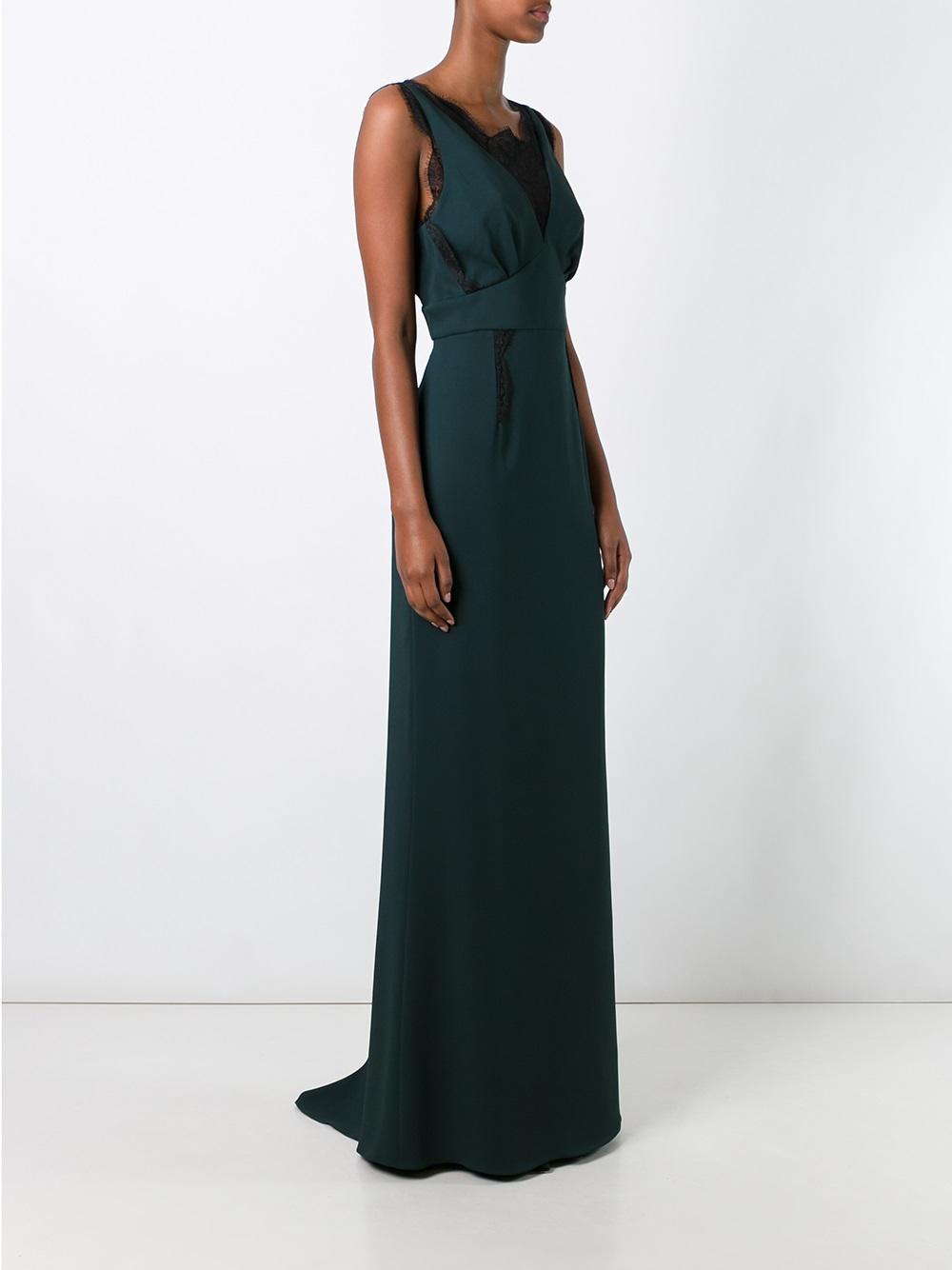 evening dress,t-shirt and jeans lace insert evening dress