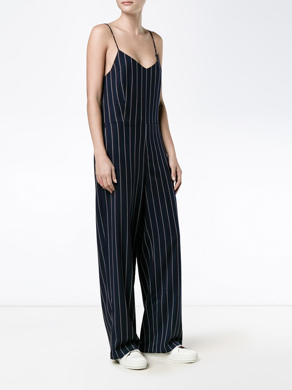 pinstripe jumpsuit