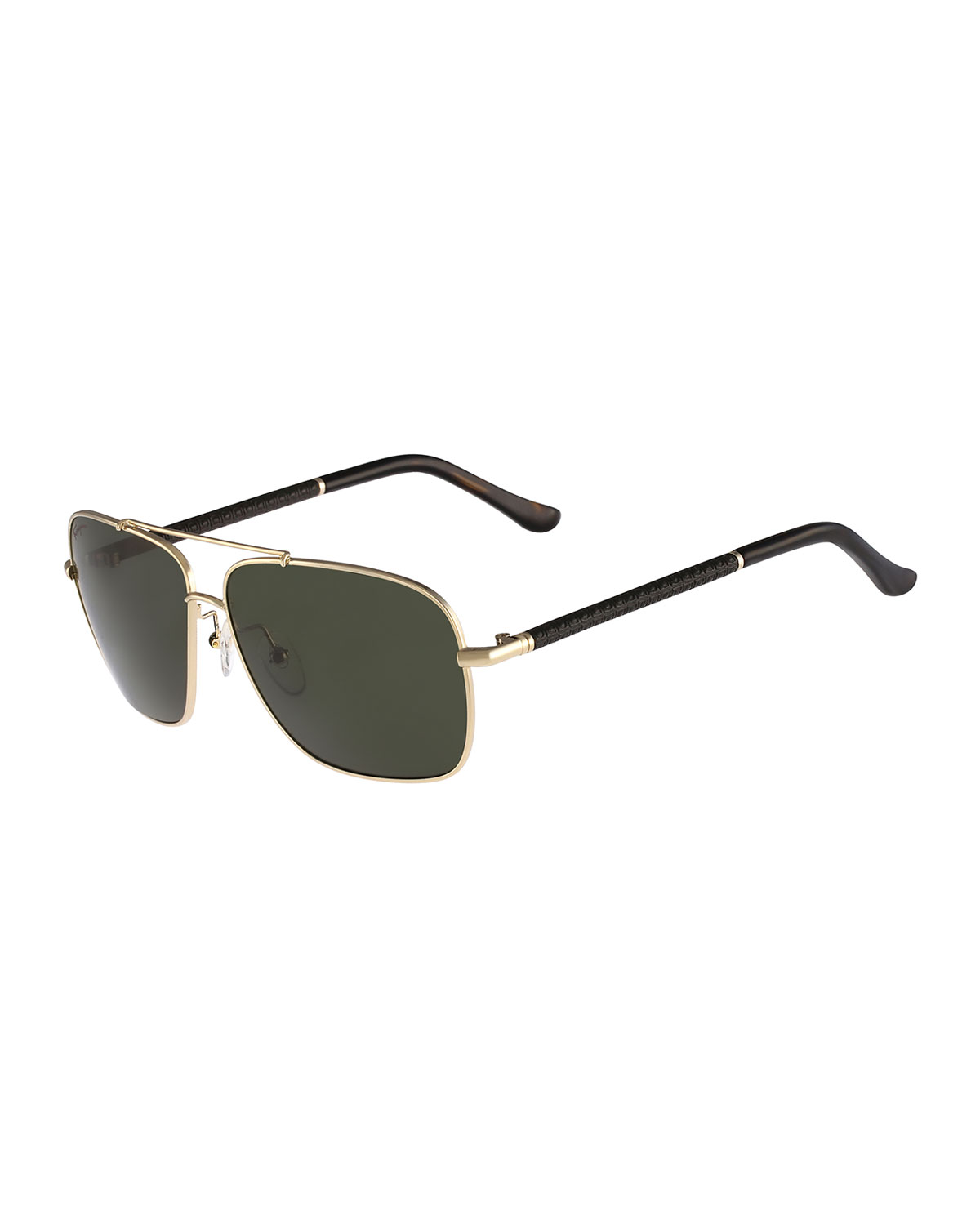 navigator metal sunglasses, gold