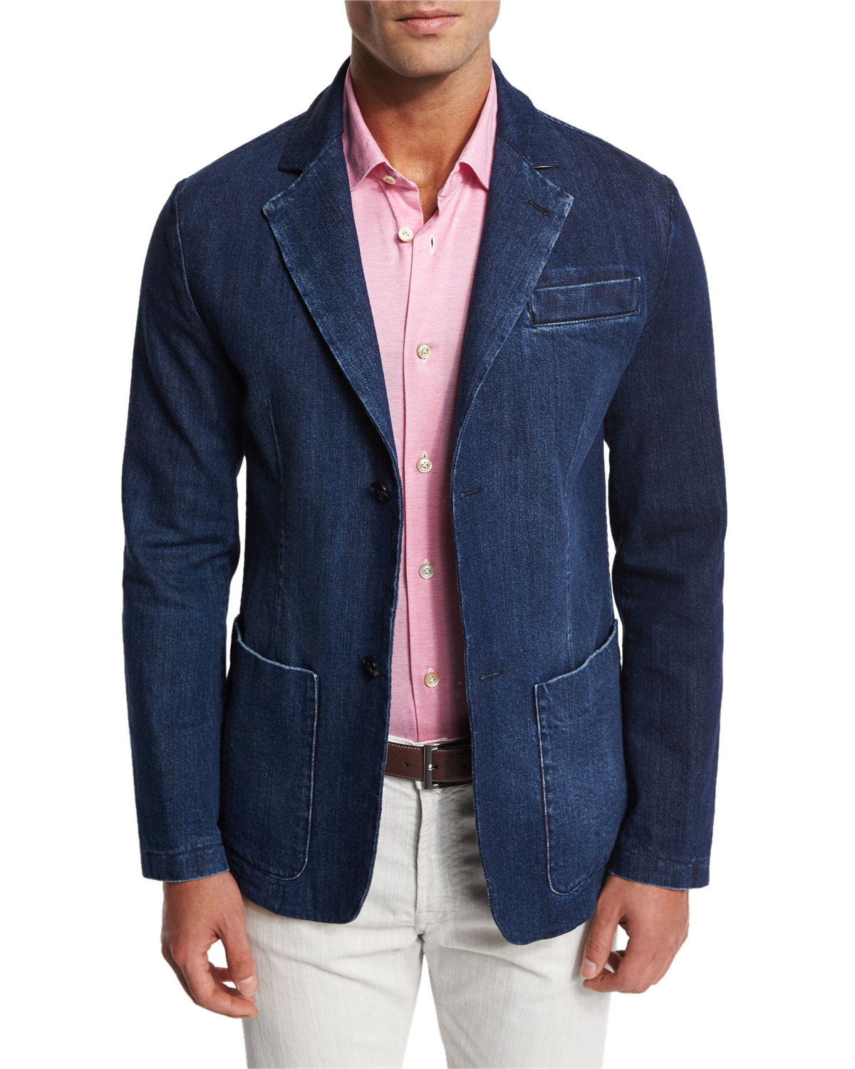 Kiton Blazer Denim