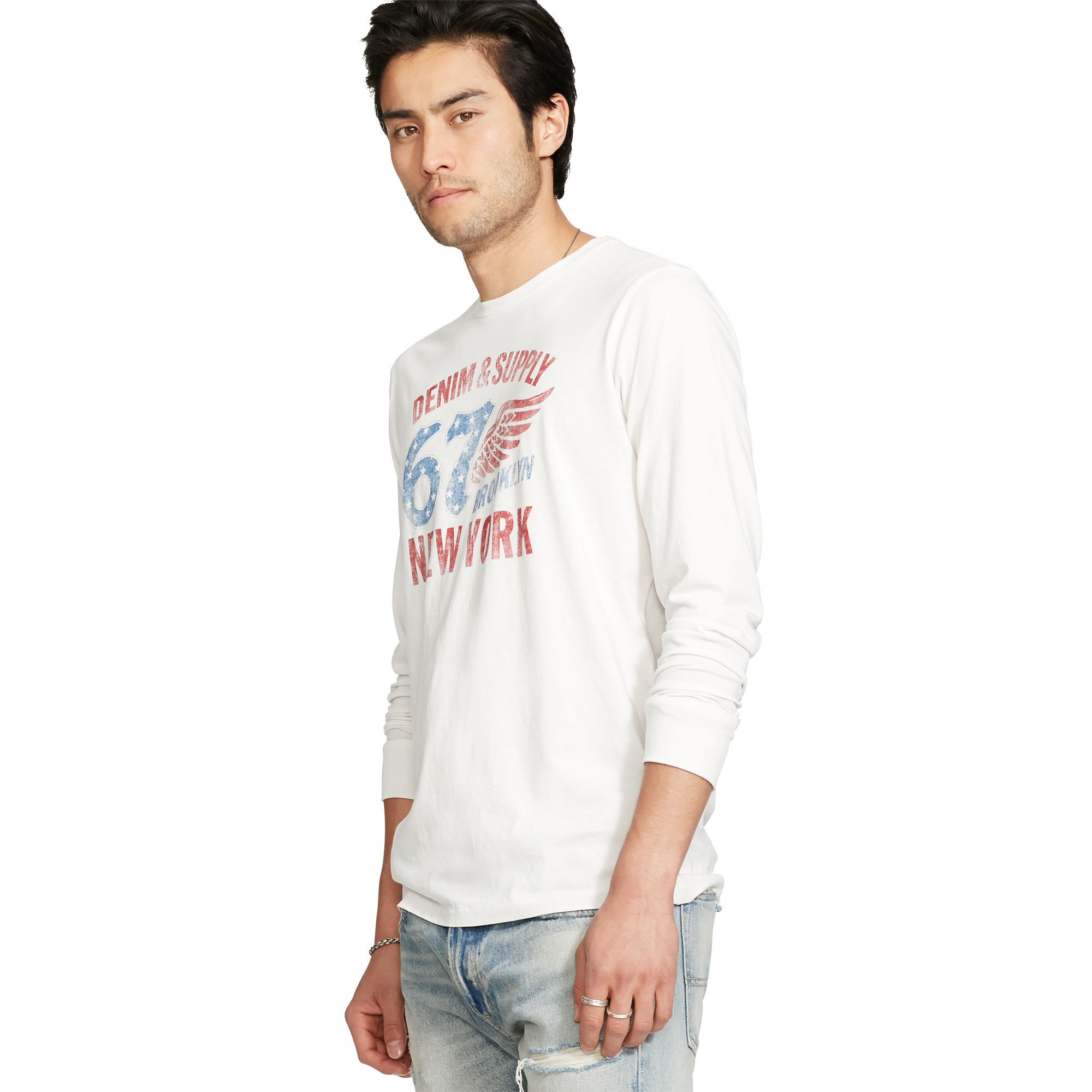 cotton jersey long-sleeve tee