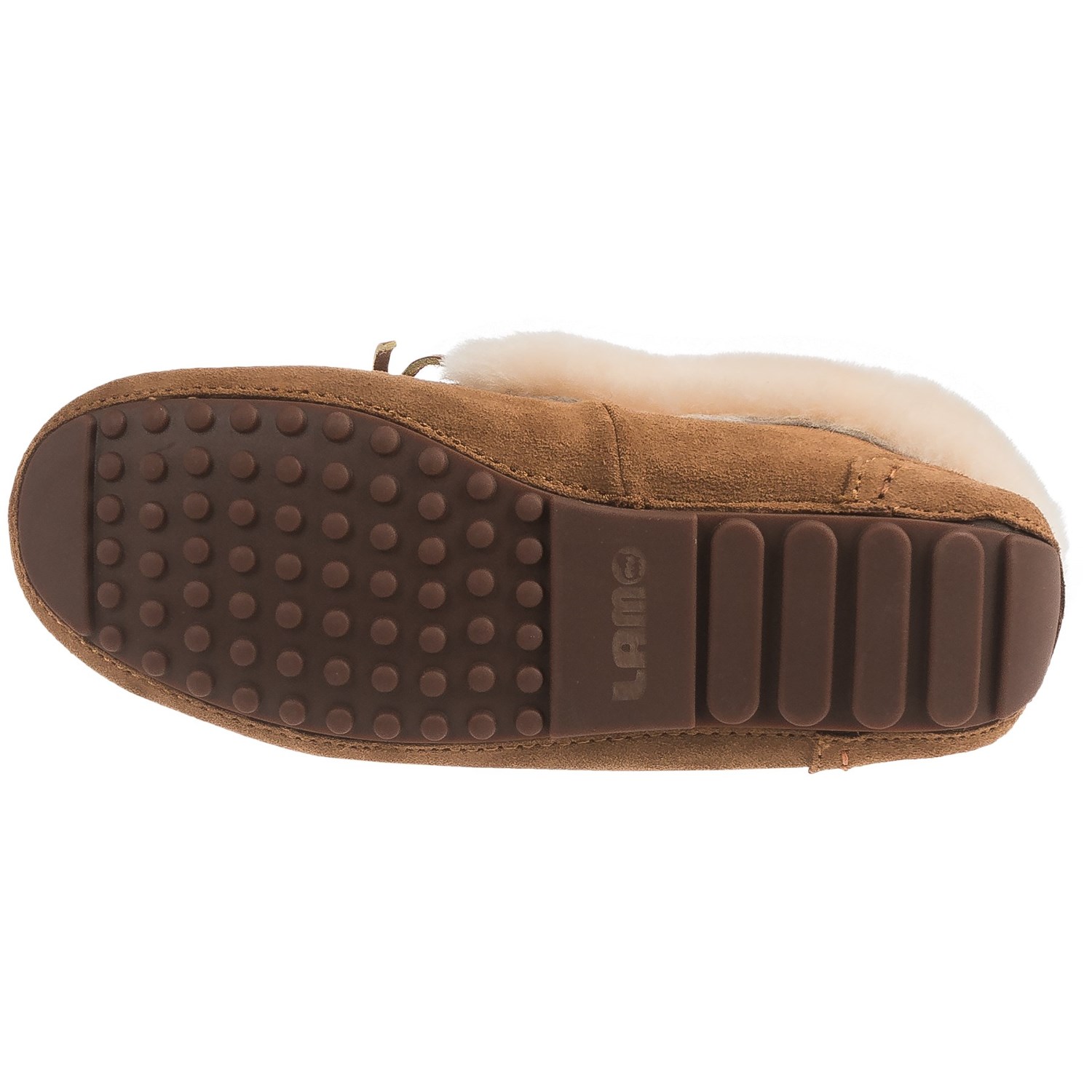 lamo footwear mist moccasin slippers - suede, sheepskin lined