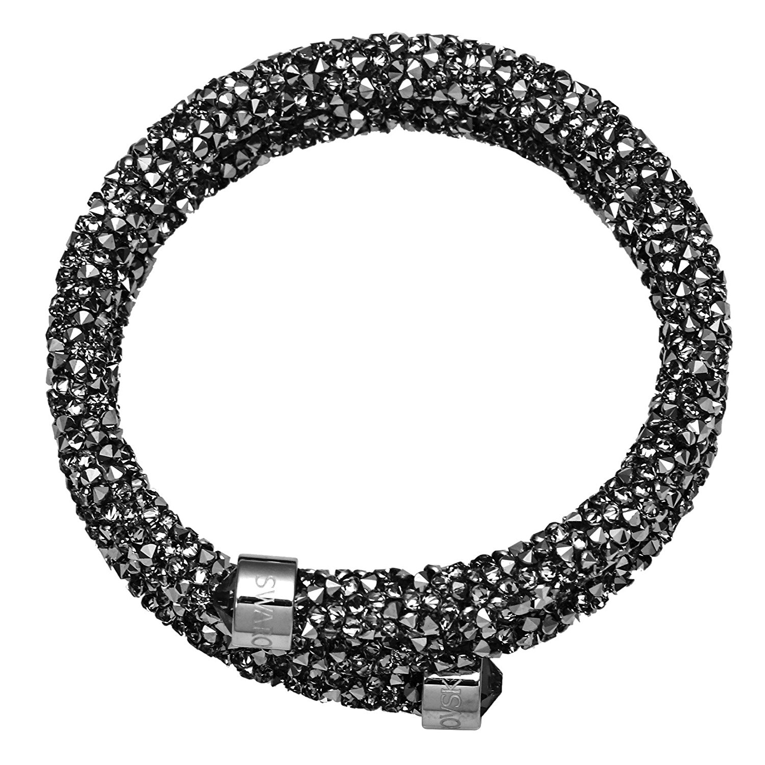 [スワロフスキー] SWAROVSKI Crystaldust バングル Double, Gray 【並行輸入品】 5255898