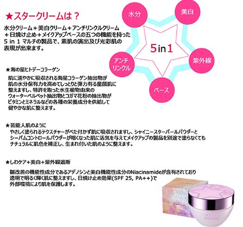 It's skin イッツスキン スター クリーム SPF25.PA++ 50ml 天然コスメ シルクセリシン 2pm ニックン 角質ケア ブラックヘッド シルクボール