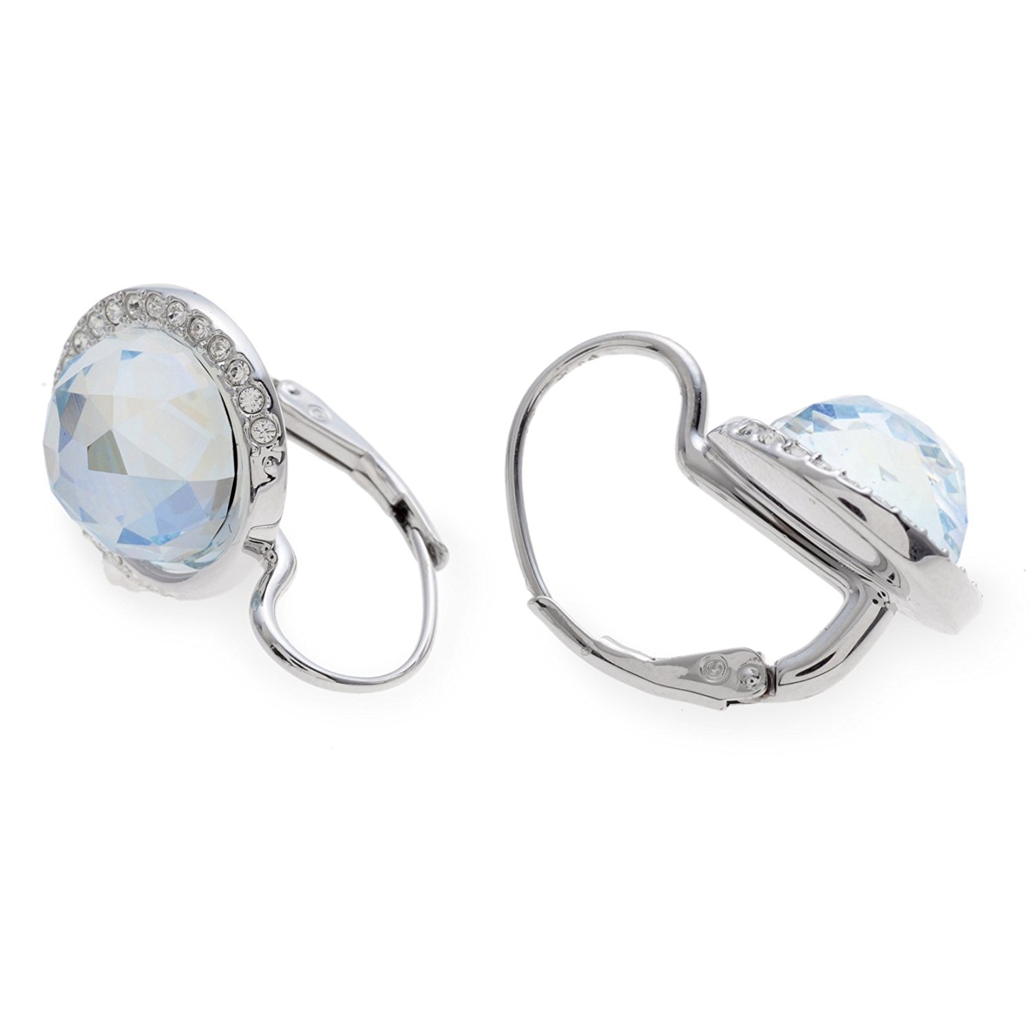 [スワロフスキー] SWAROVSKI ペンダント&ピアスセット クリスタル Light Azore Moonlightクリスタル ラウンドカボションカット ネックレス Except セット ロジウム・コーティング【並行輸入品】 5197633