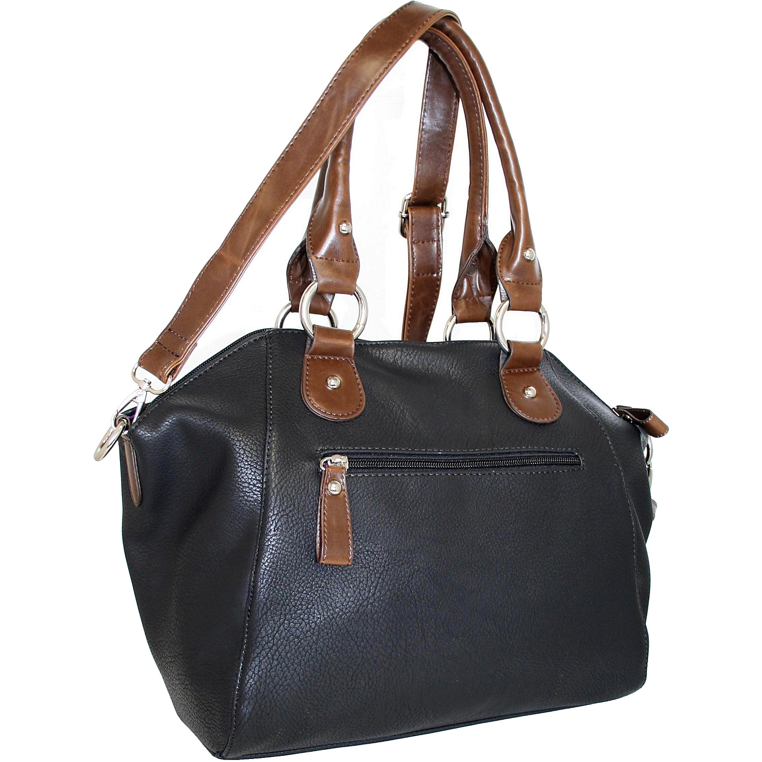 Top Zip Satchel with Cross Body Strap