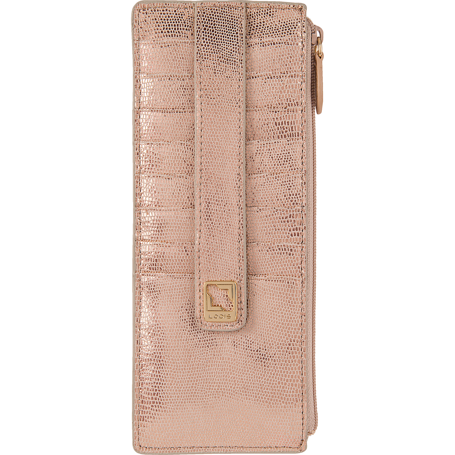 Sophia Glamorous Credit Card Case With Zipper Pocket