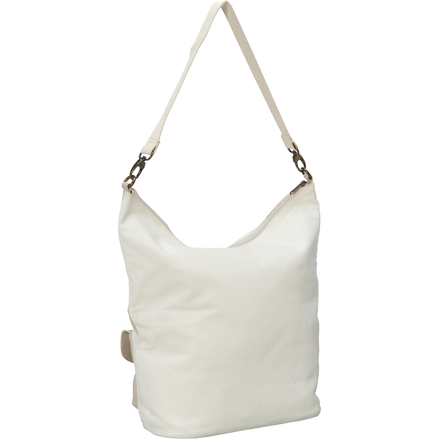 Large Canvas and Leather Tote Shoulder Bag