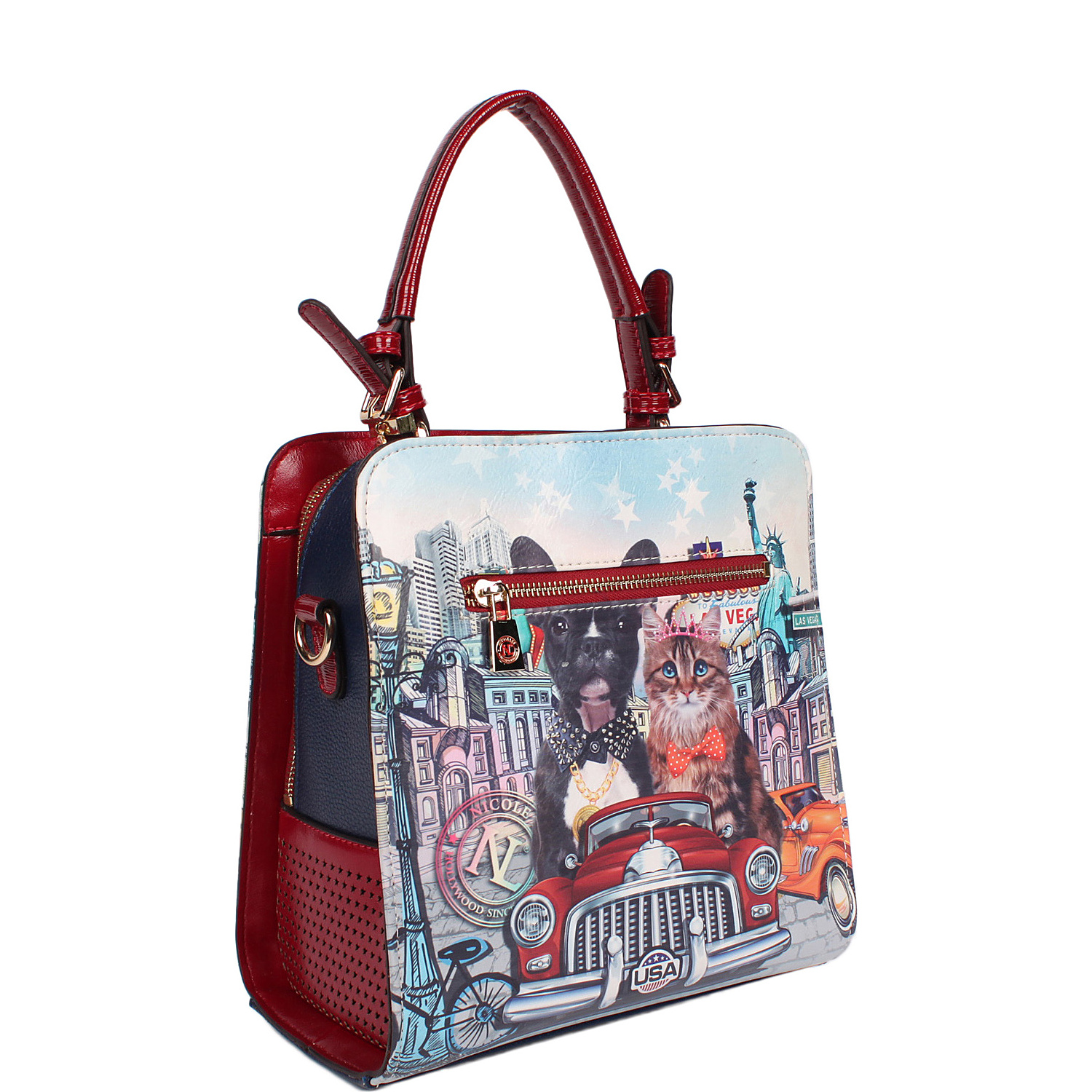 City Drive Print Handbag