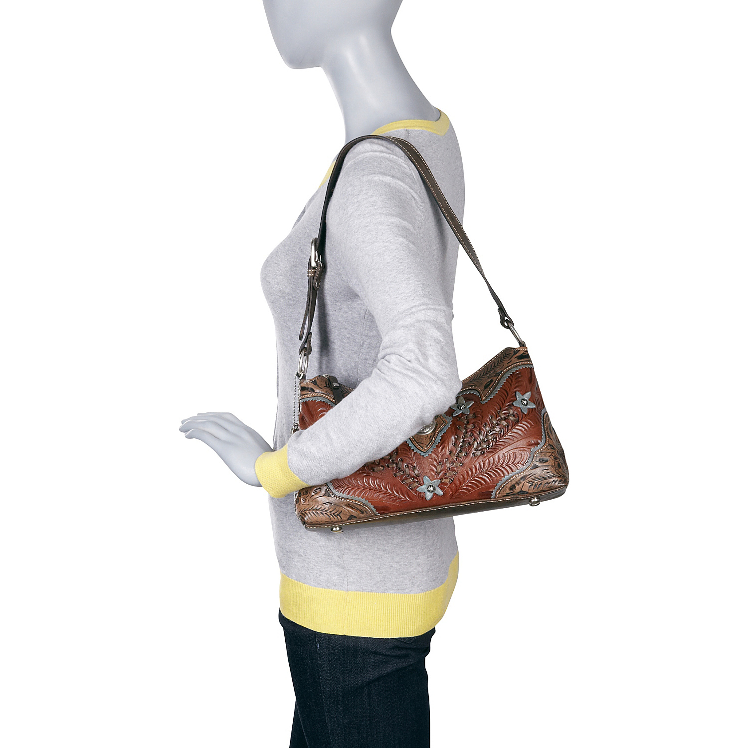 Desert Wildflower Zip top Shoulder Bag