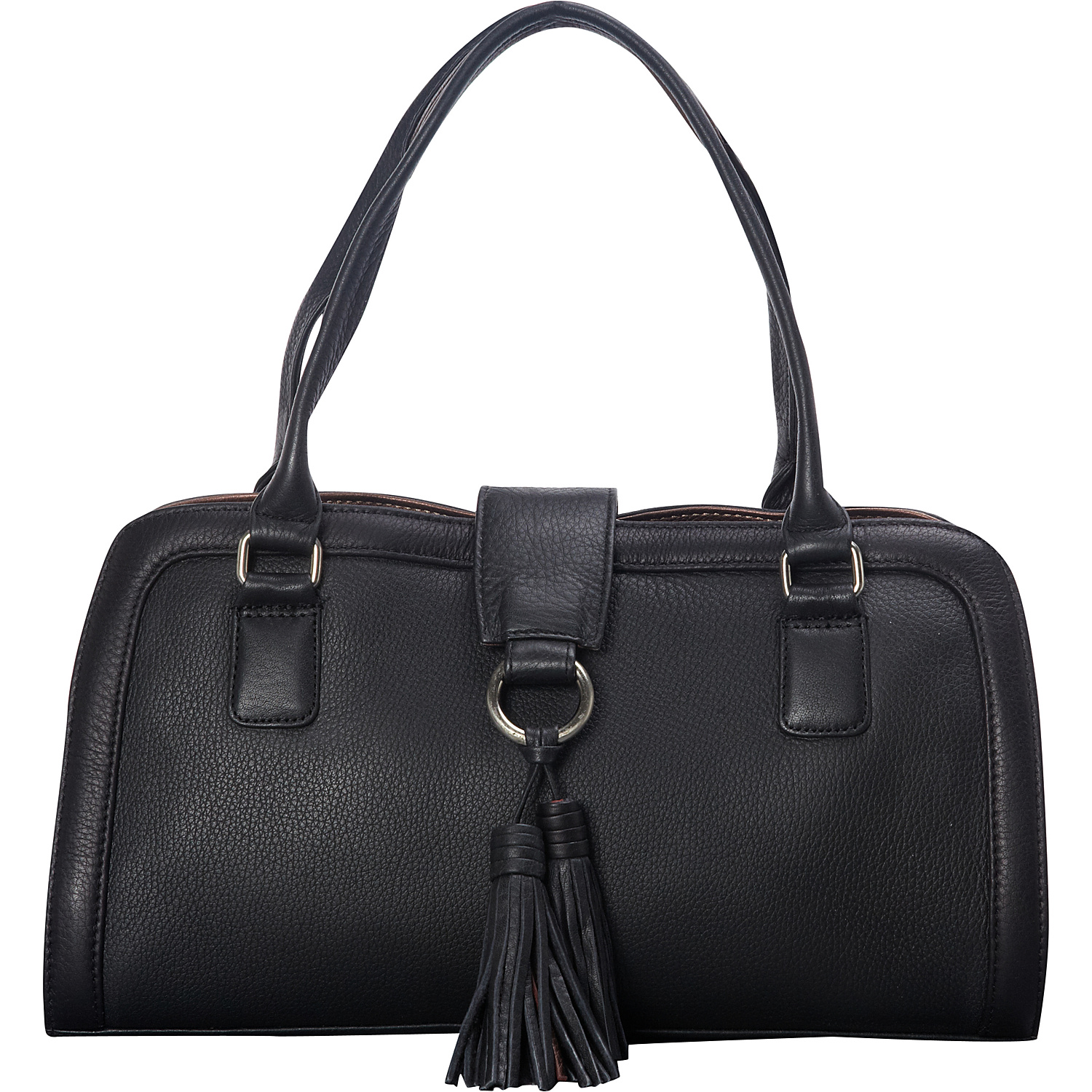 Medium Leather Shoulder Bag with Tassel