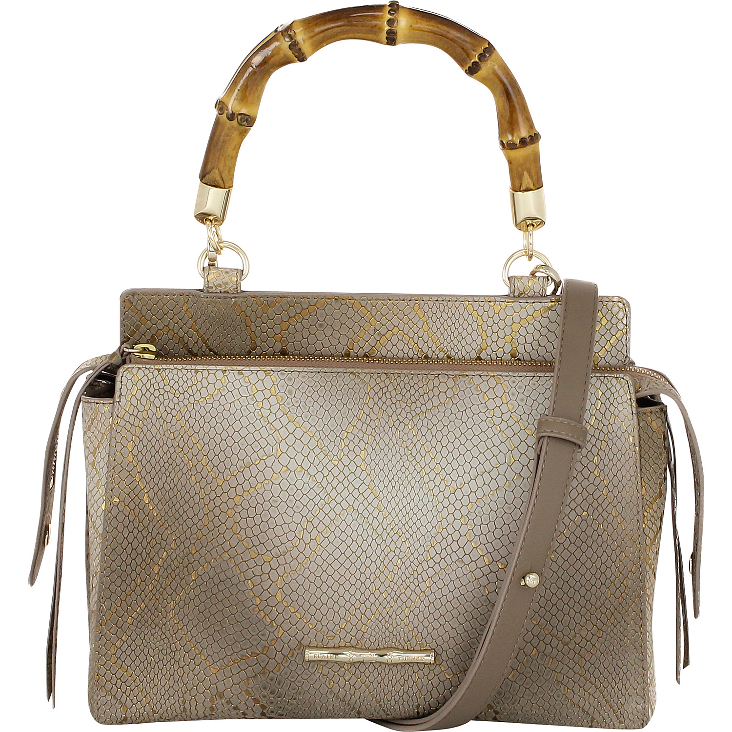 Olive Python Satchel