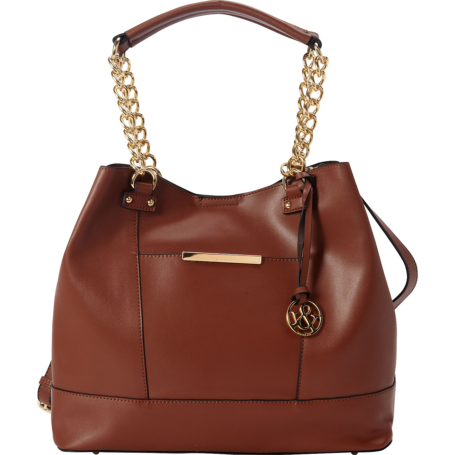 Solid Tote Bag W/ Detachable Zippered Bag