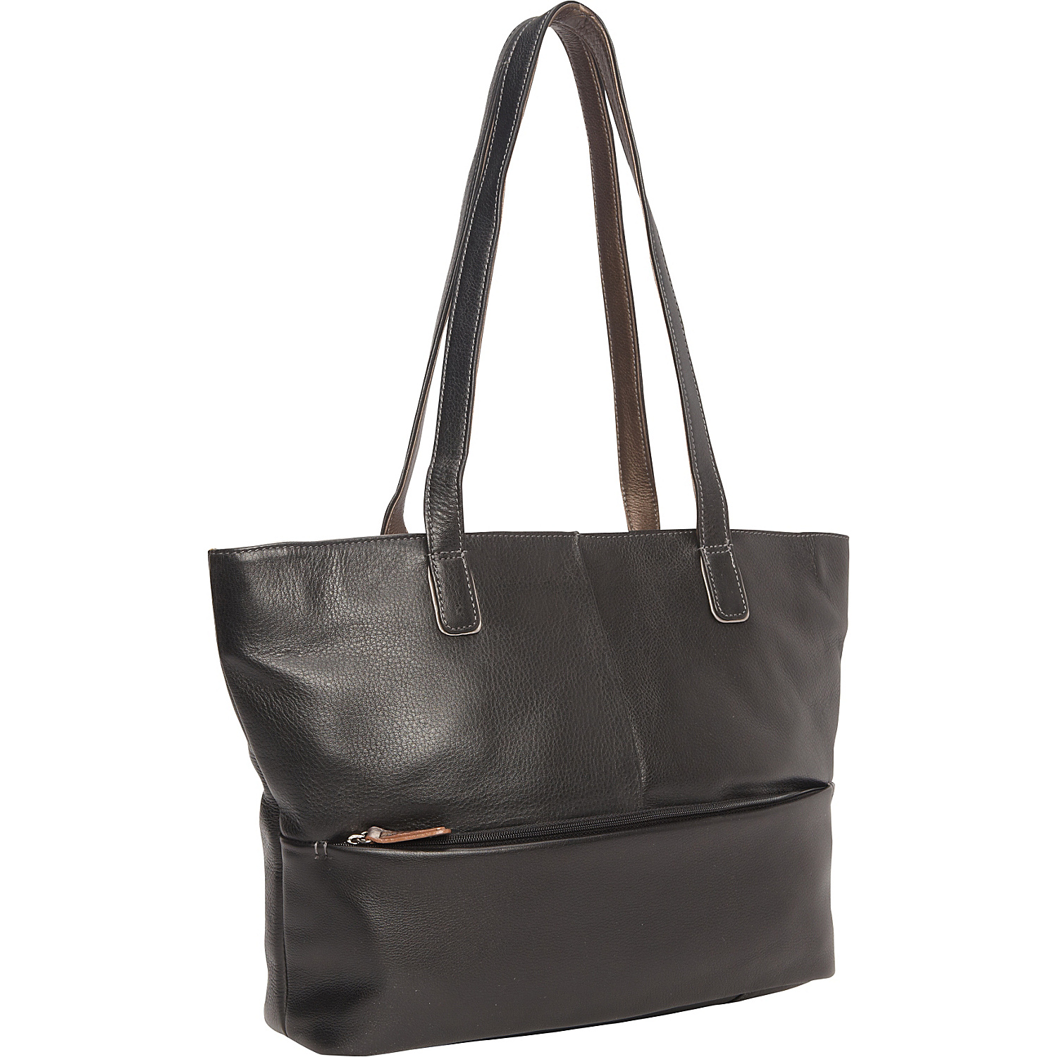 Inset Top Zip Tote