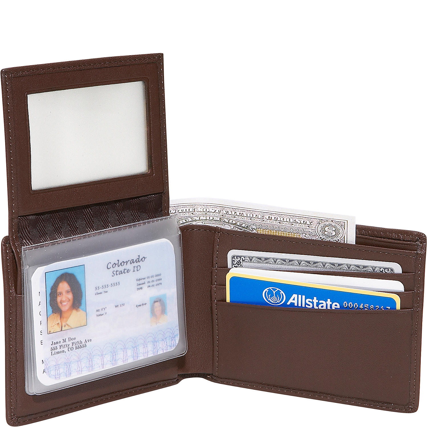 Men's Removable Id Pass Case Wallet