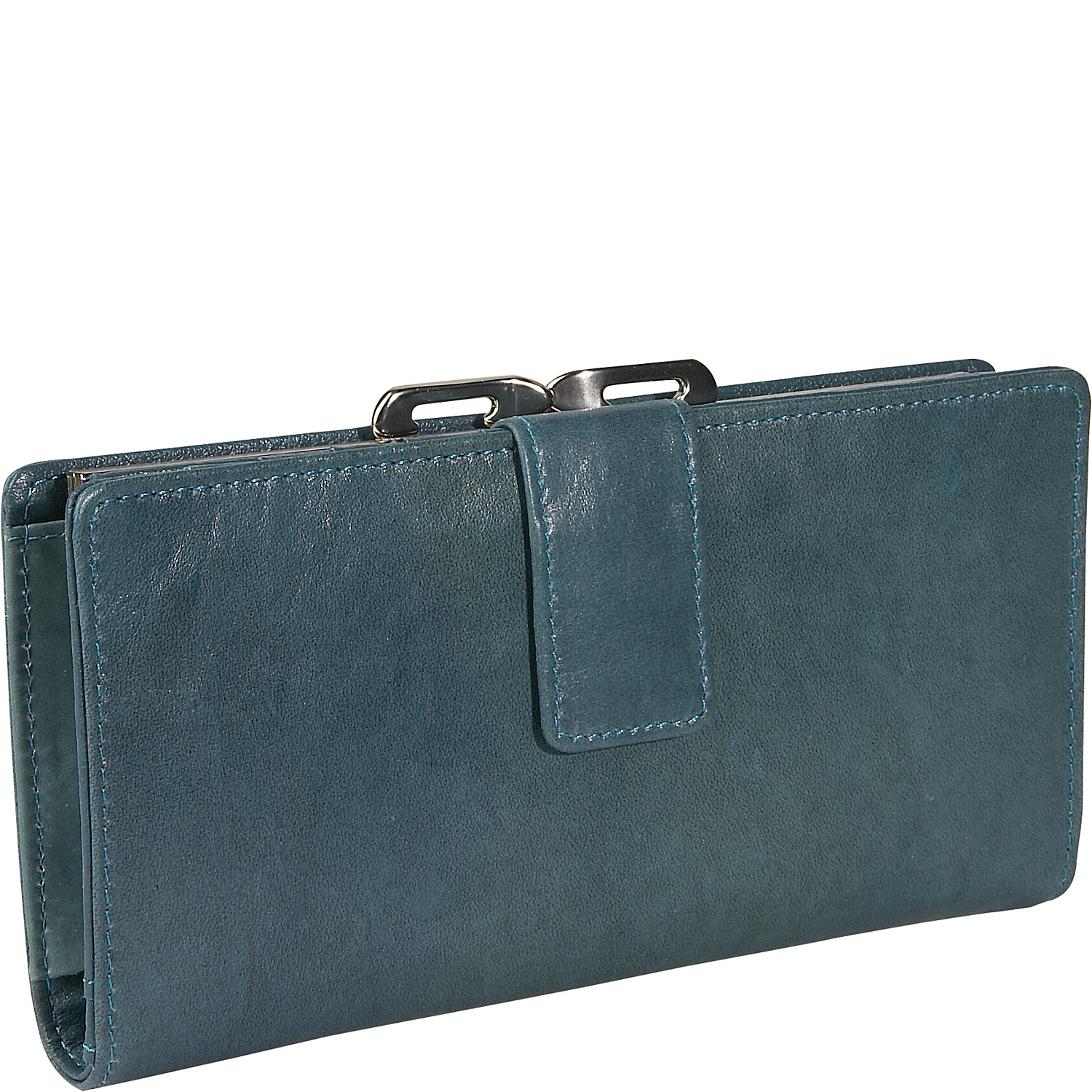 Distressed Leather Clutch Wallet