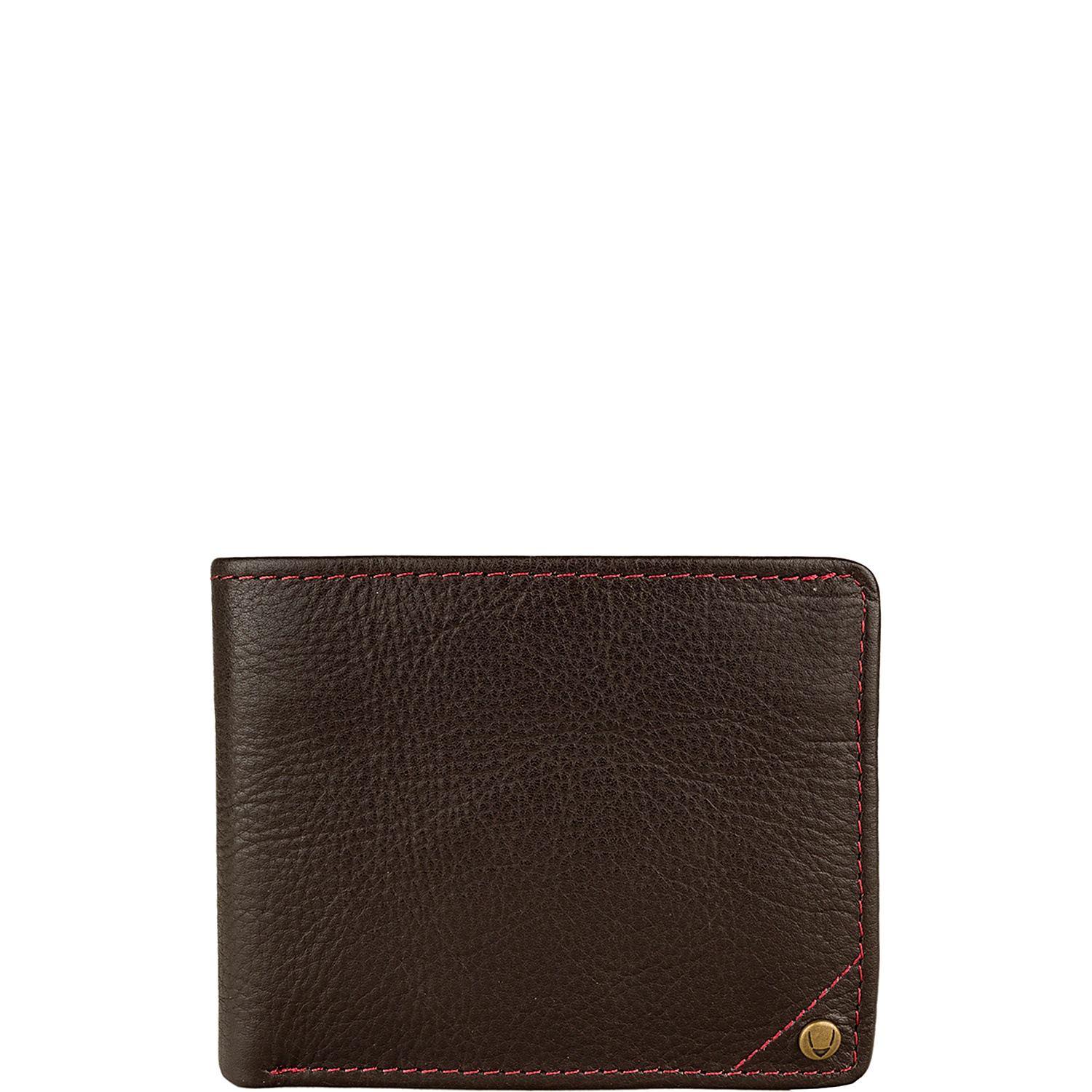 Angle Stitch Leather Slim Bifold Wallet