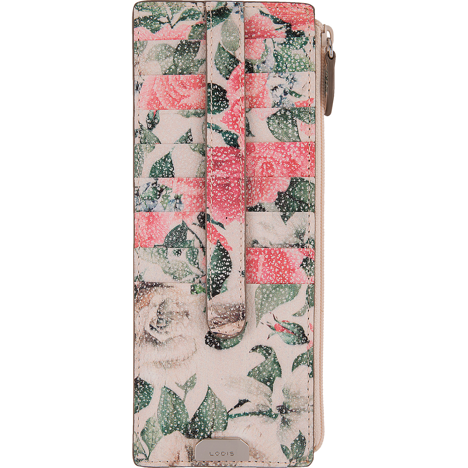 Bouquet Credit Card Case with Zipper Pocket