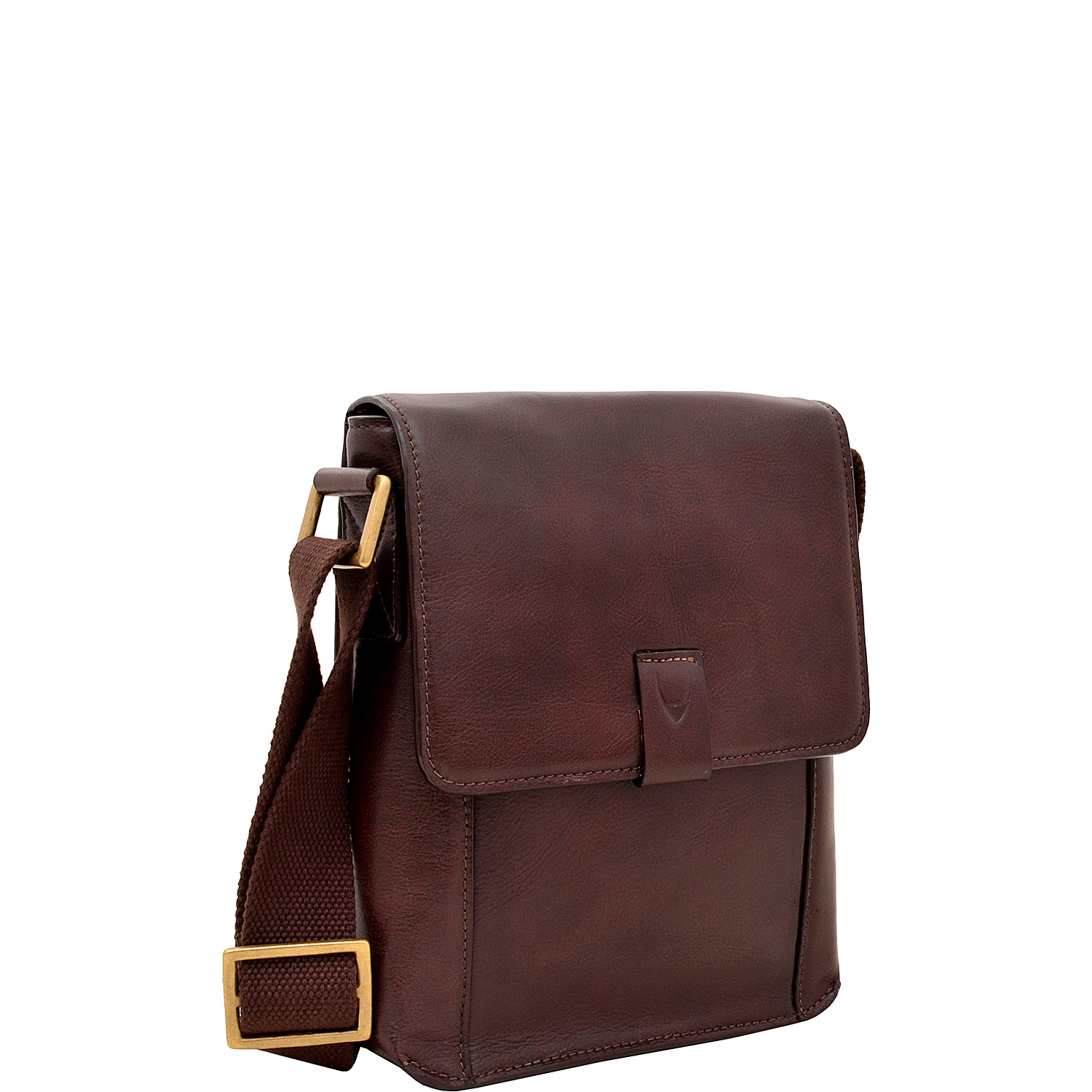 Aiden Small Leather Messenger Crossbody Bag