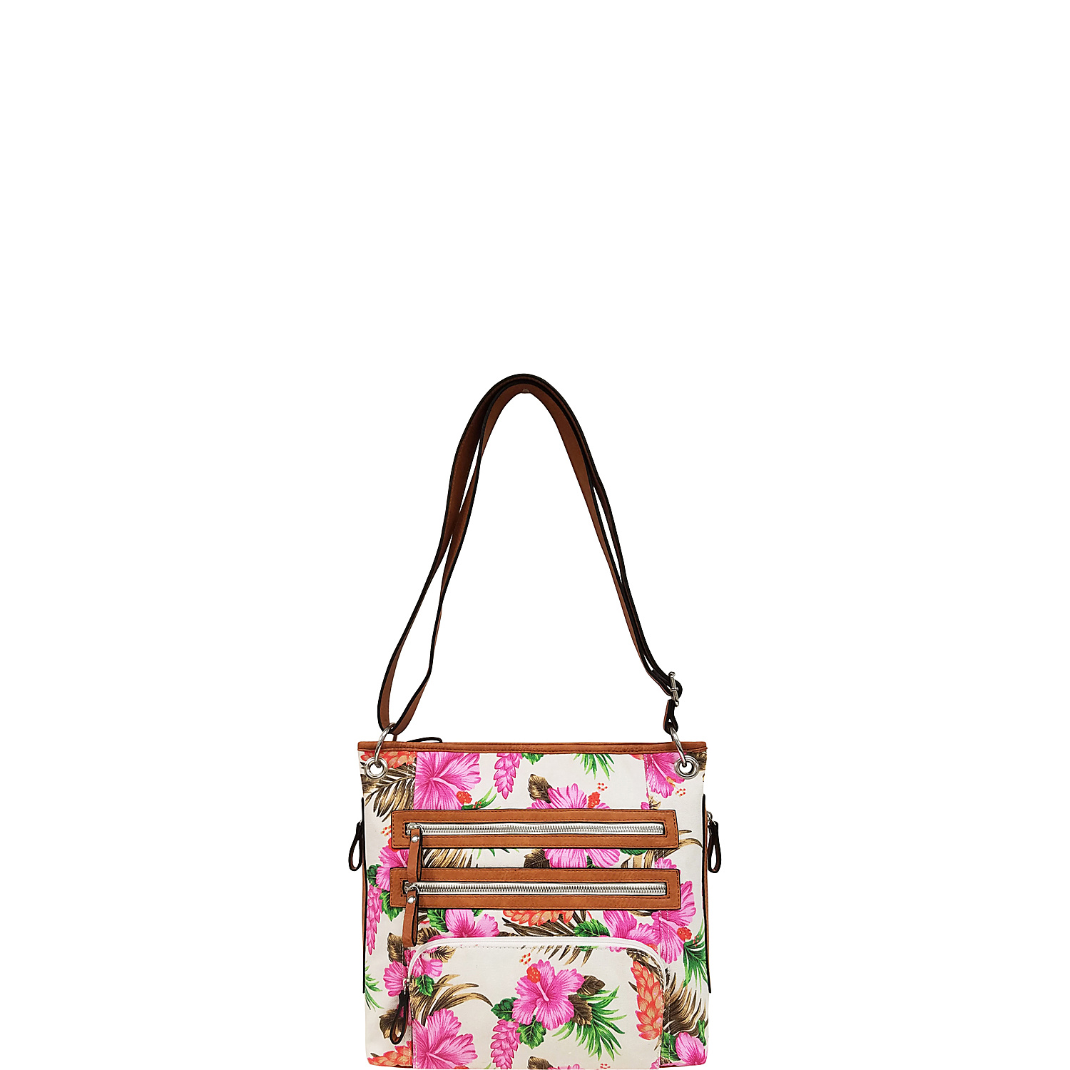 Canvas Triple Zip Crossbody