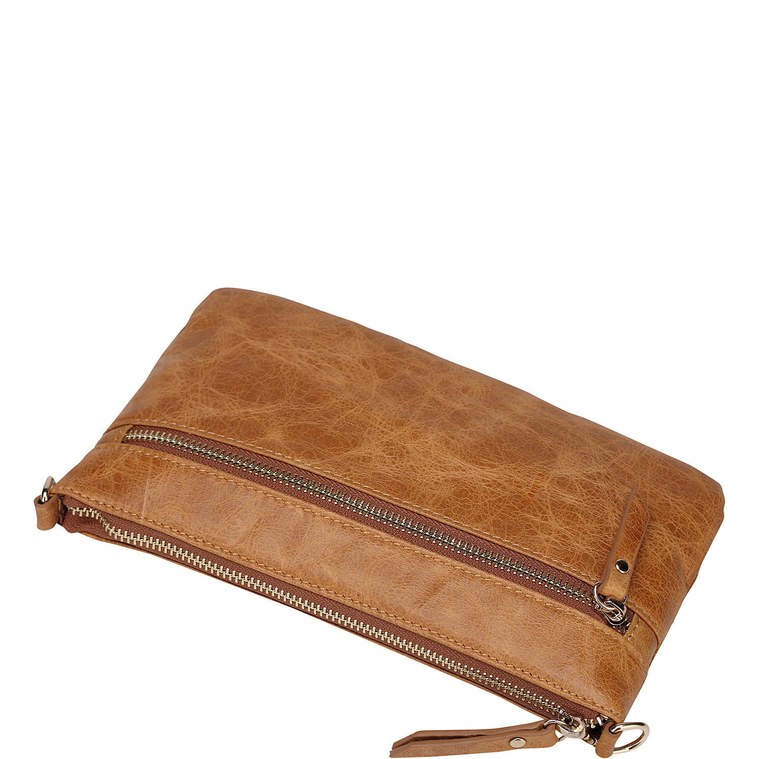 Maci Distressed Leather Crossbody/Clutch