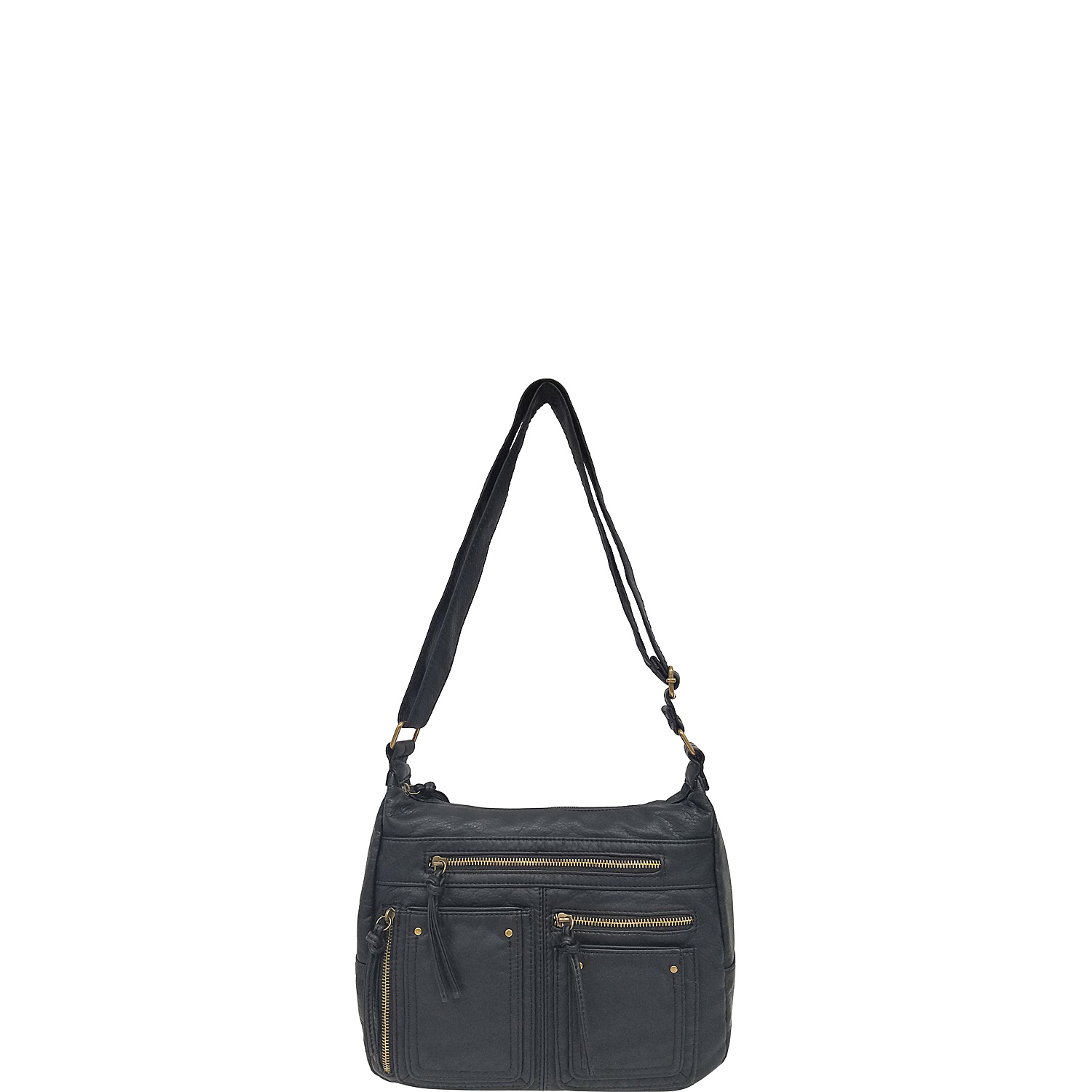 Washed Pockets Shoulder Bag