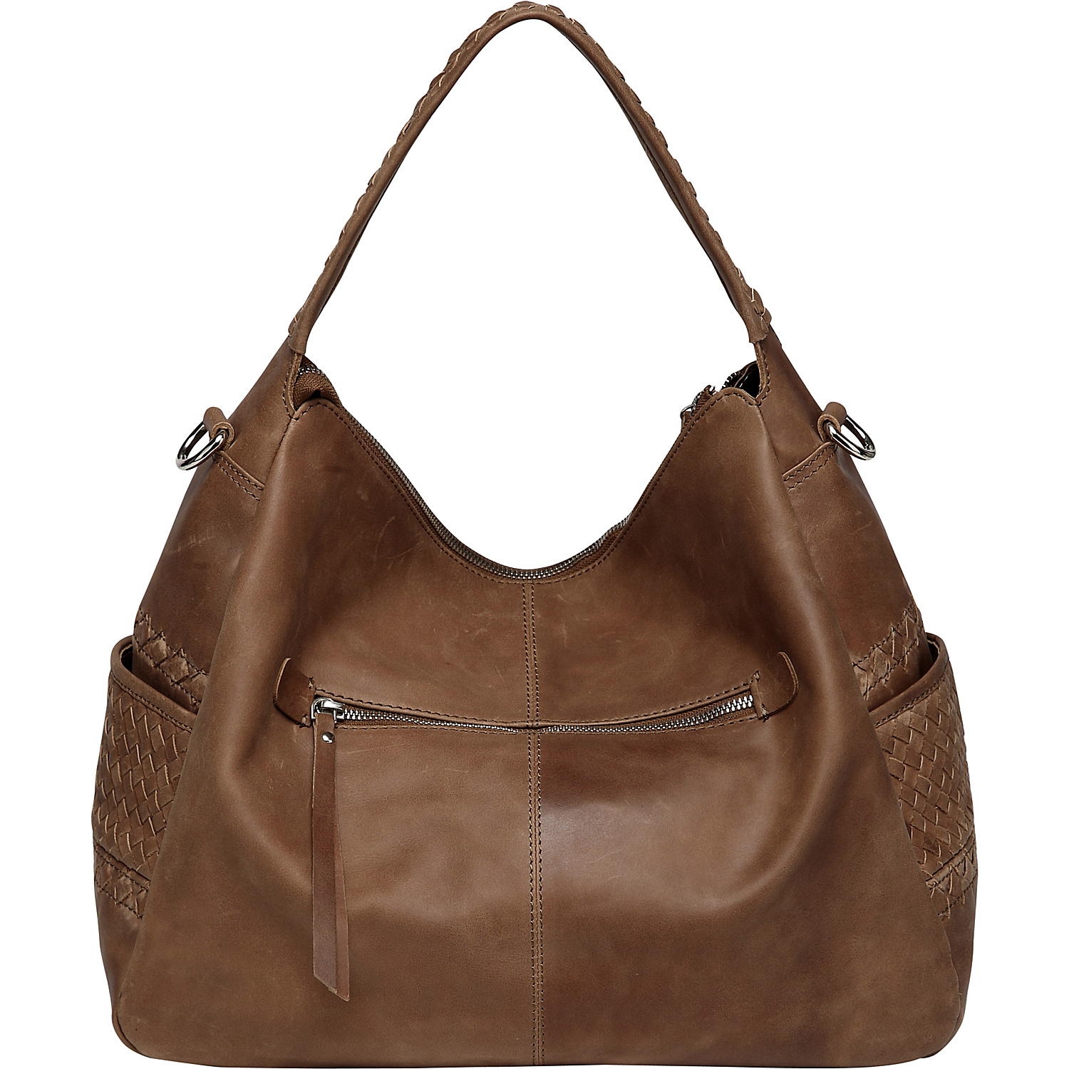 Zaira Distressed Leather Hobo