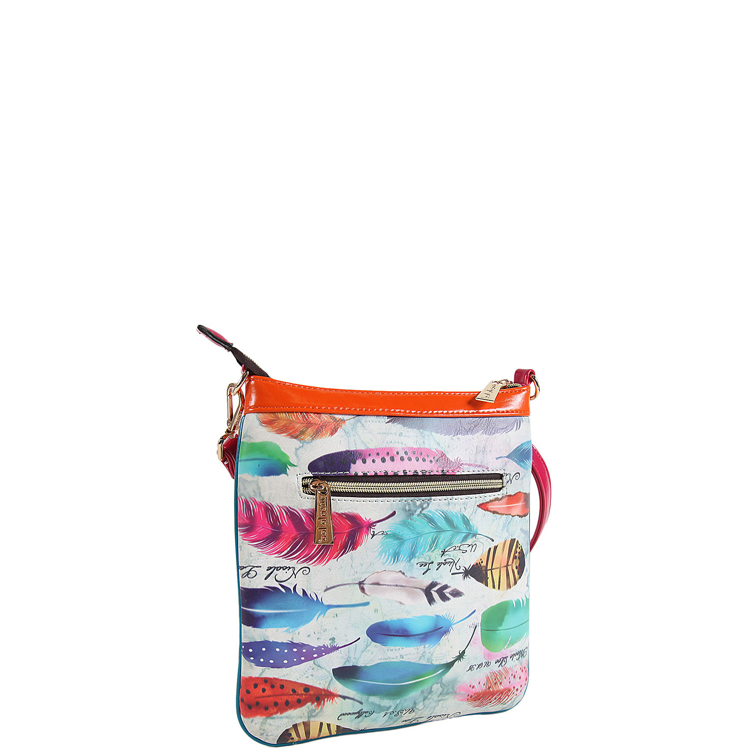 Feather Print Crossbody