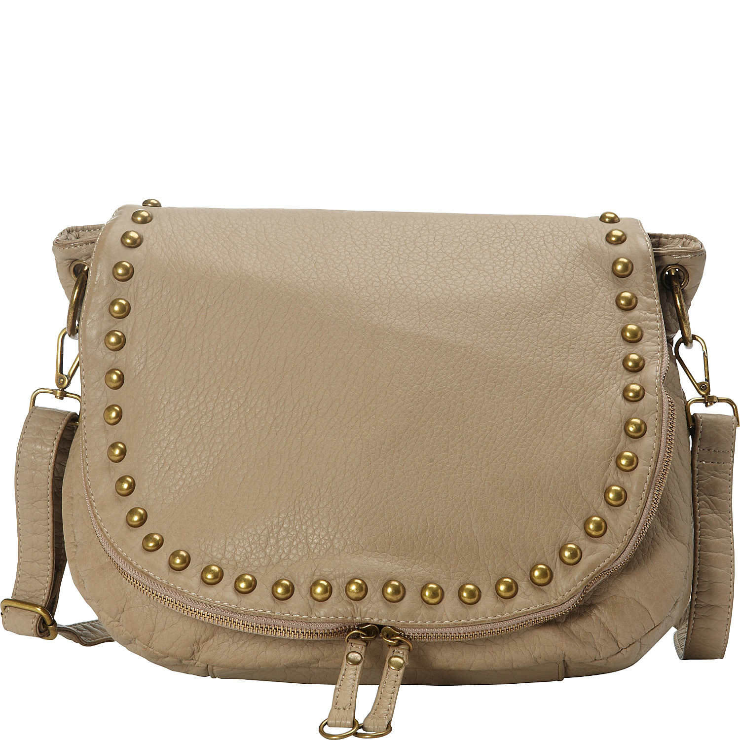 Studded Washed Cross Body Bag