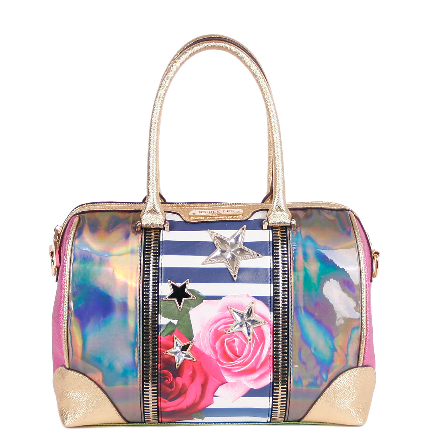 Ashton Rose Print Boston Bag