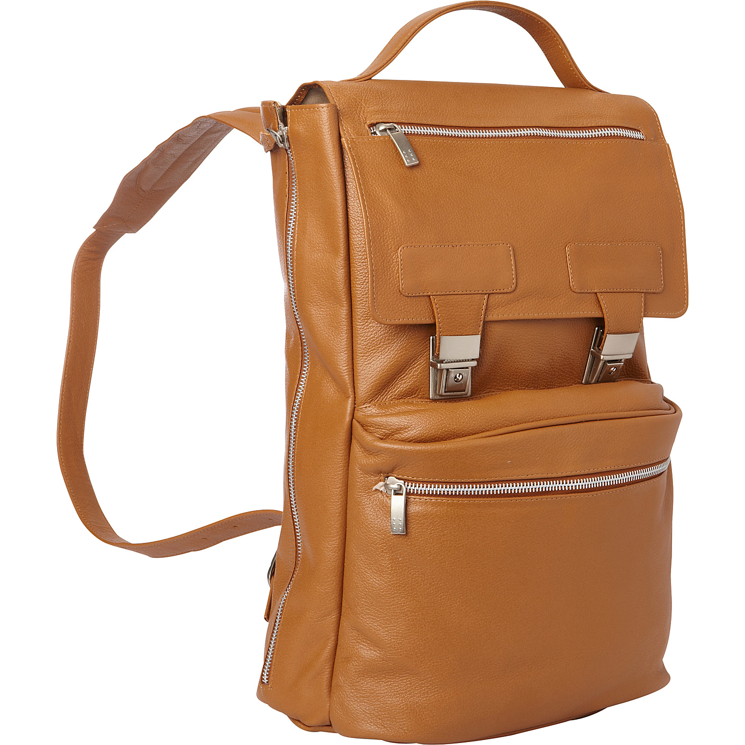 Leather Vertical Backpack