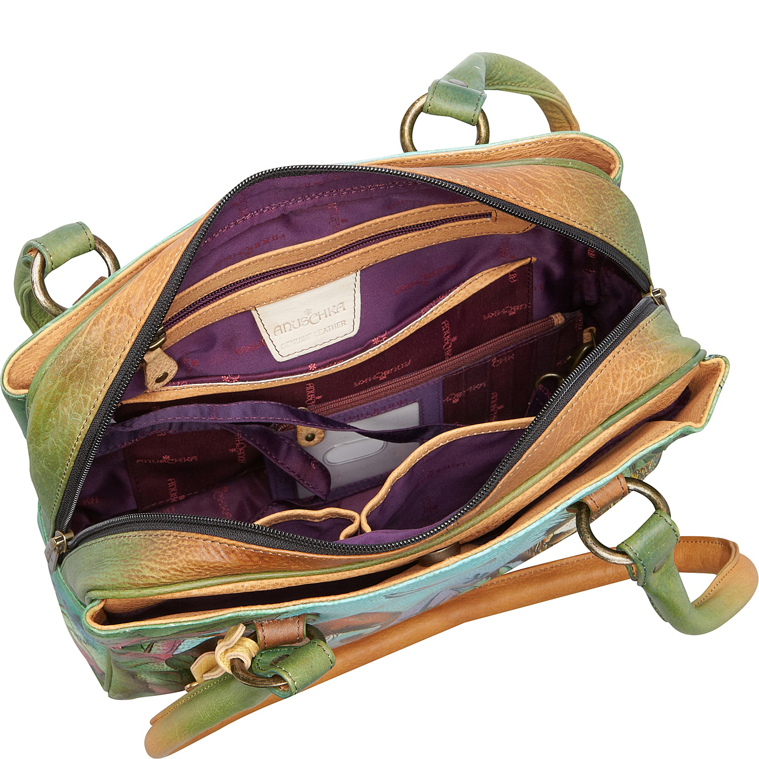 Triple Compartment Medium Satchel