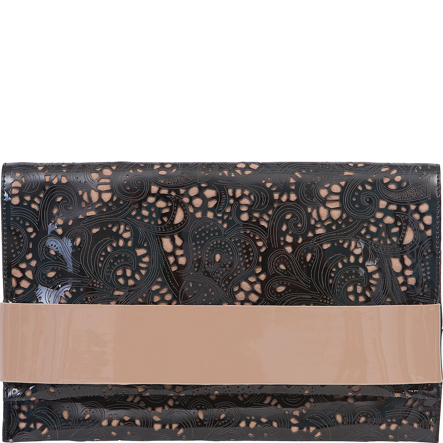 Patent Lace Clutch