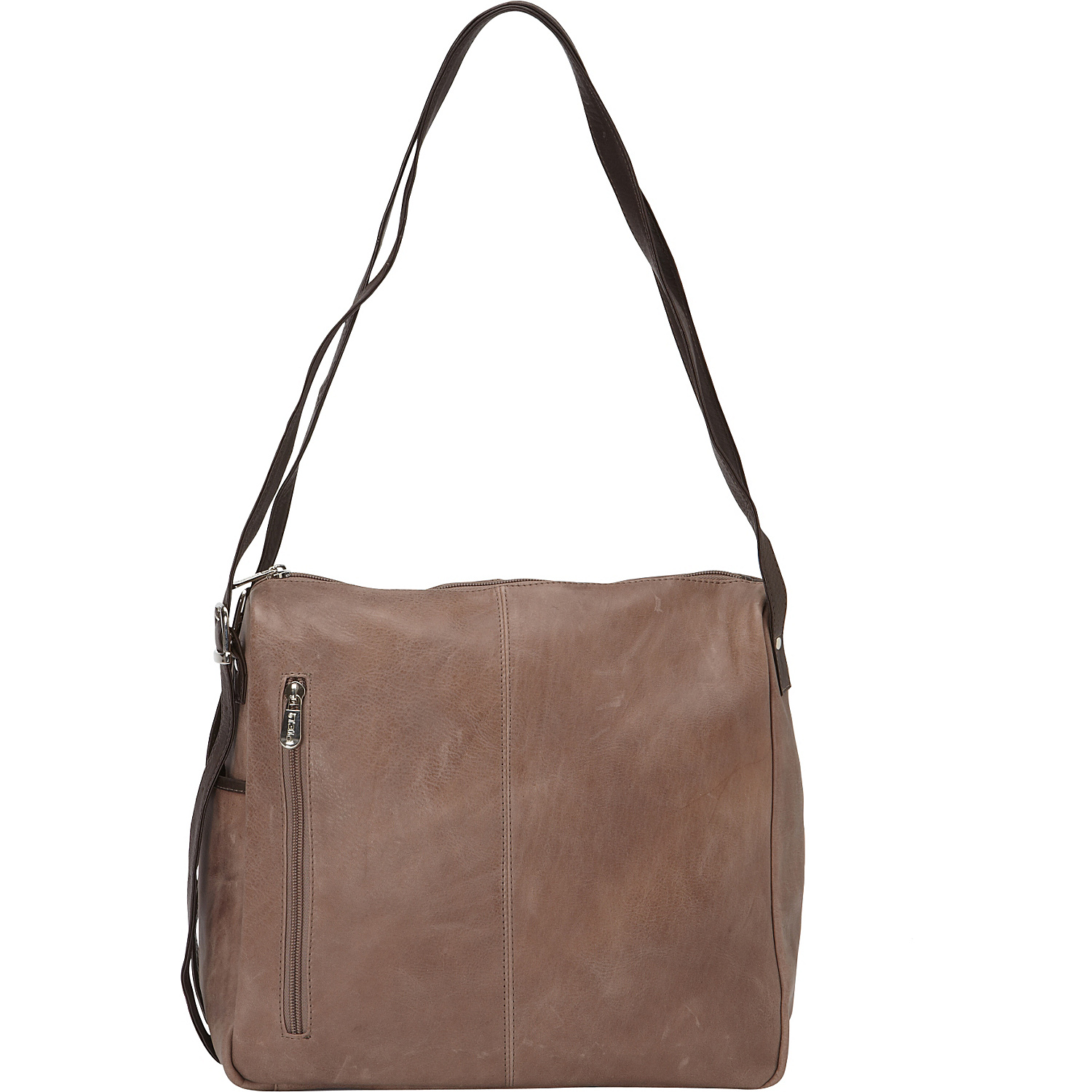 Top-Zip Shoulder Bag