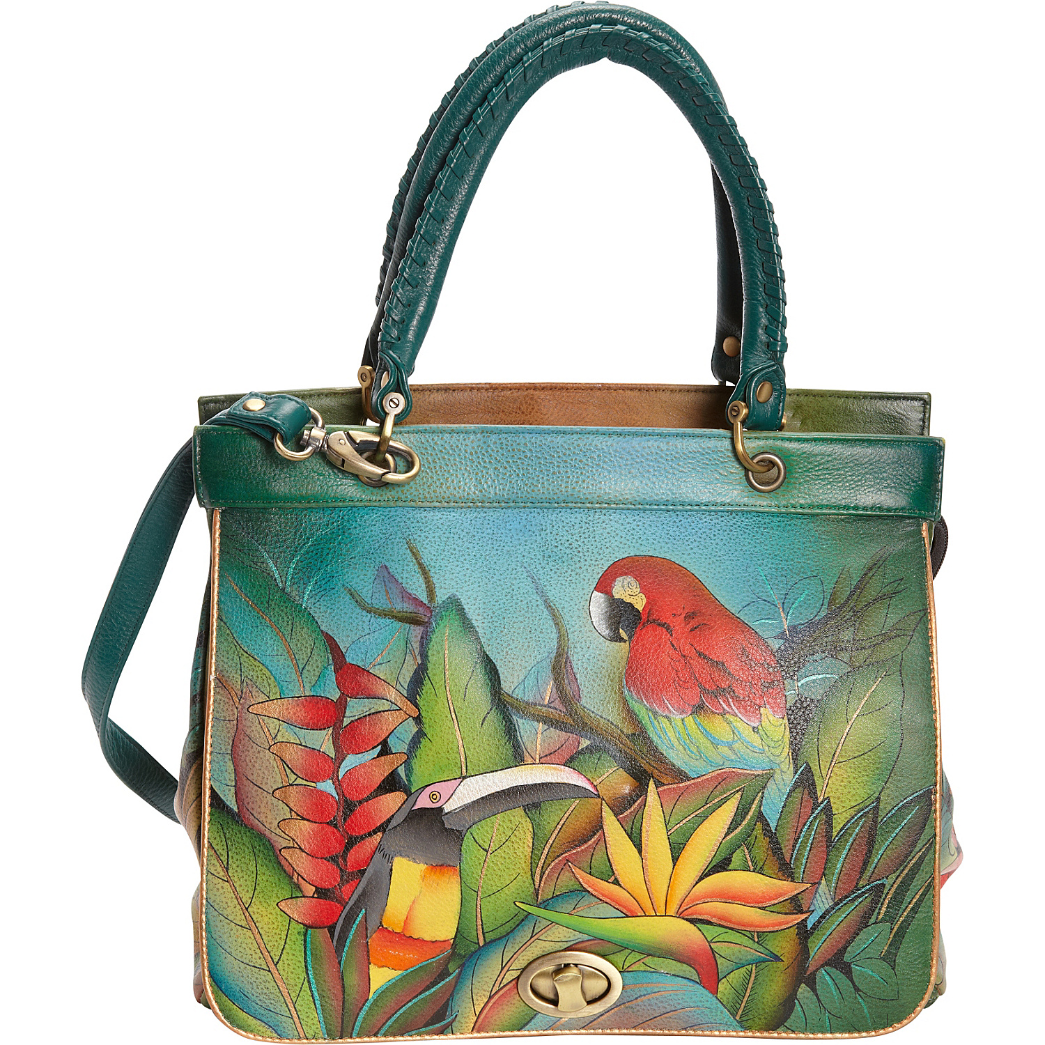 Hand Painted Large Convertible Satchel