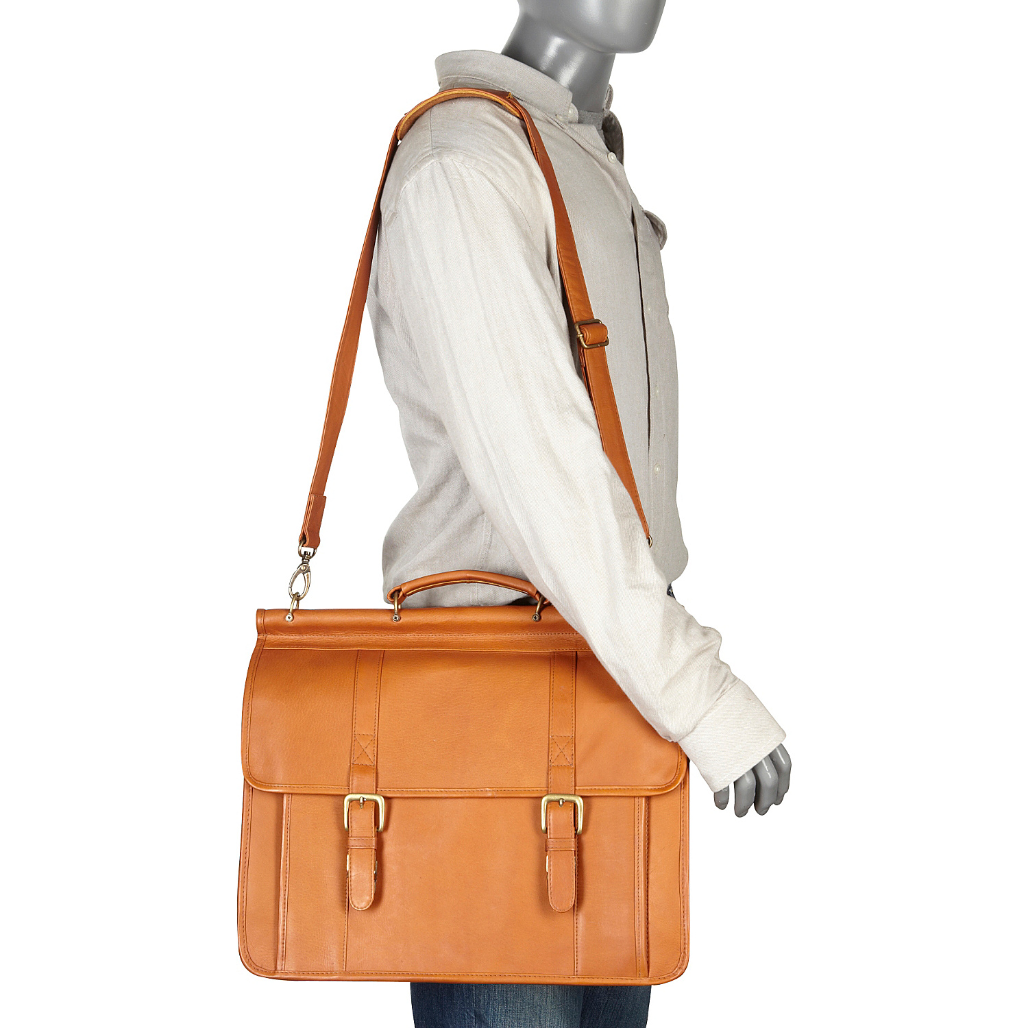 Classic Dowel Rod Laptop Briefcase