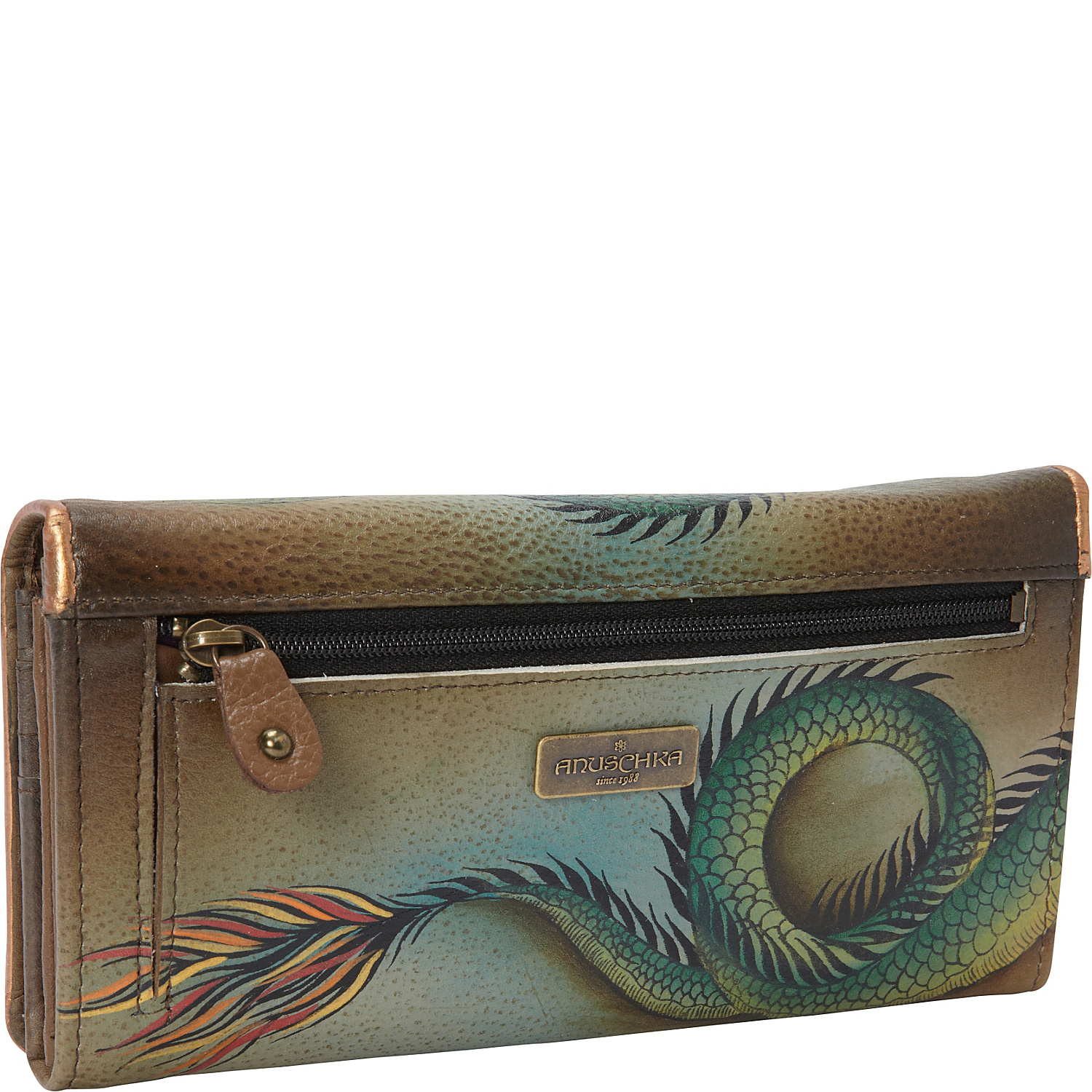 Hand Painted Accordion Flap Wallet