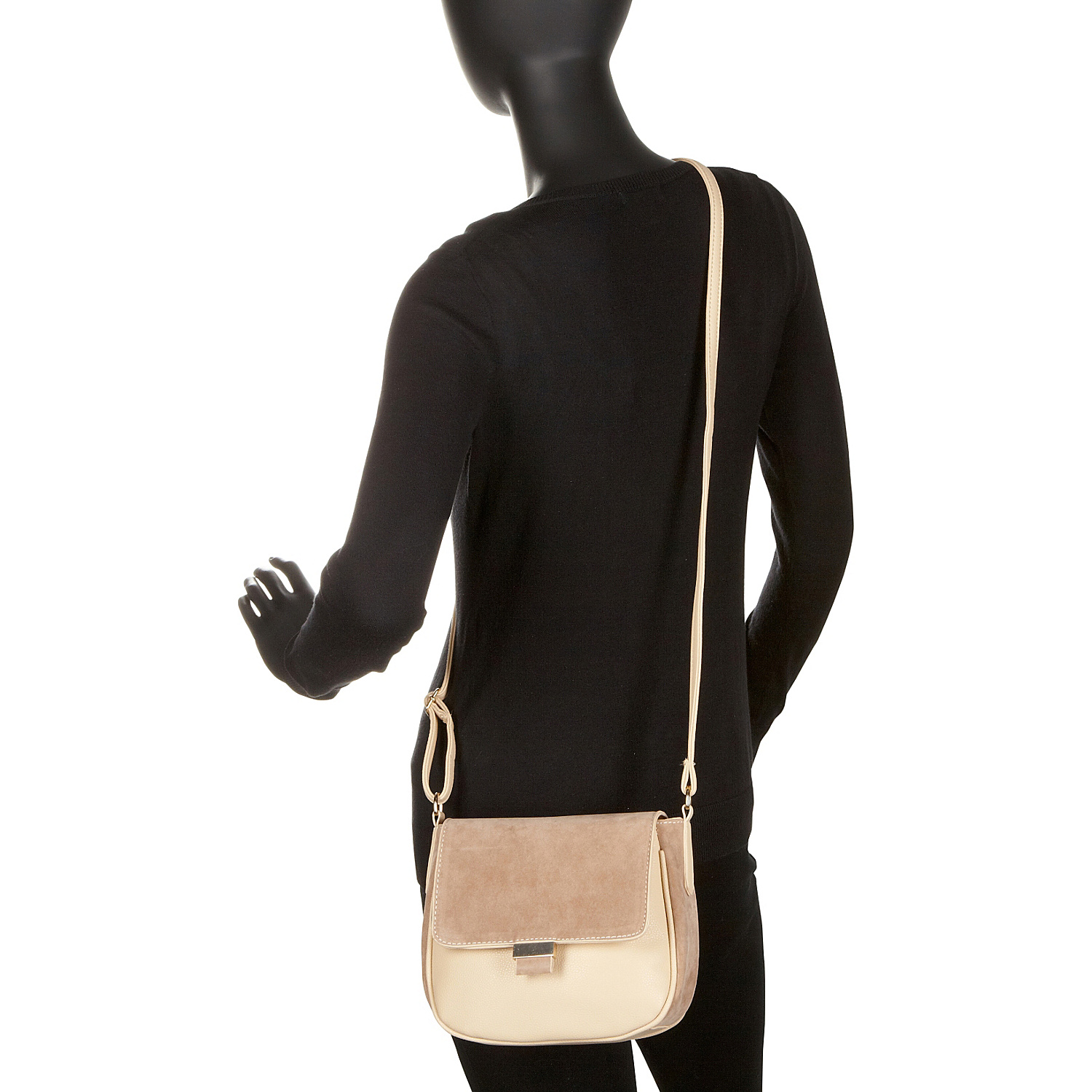 Suede Flap Saddle Bag