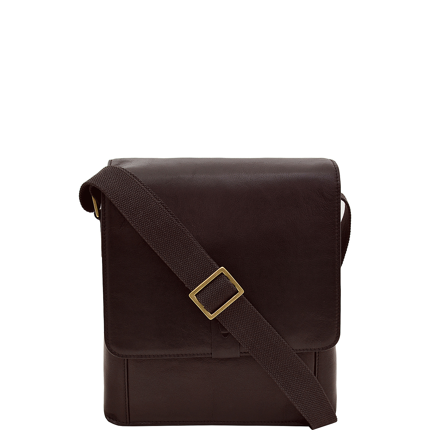 Aiden Medium Leather Messenger Crossbody Bag