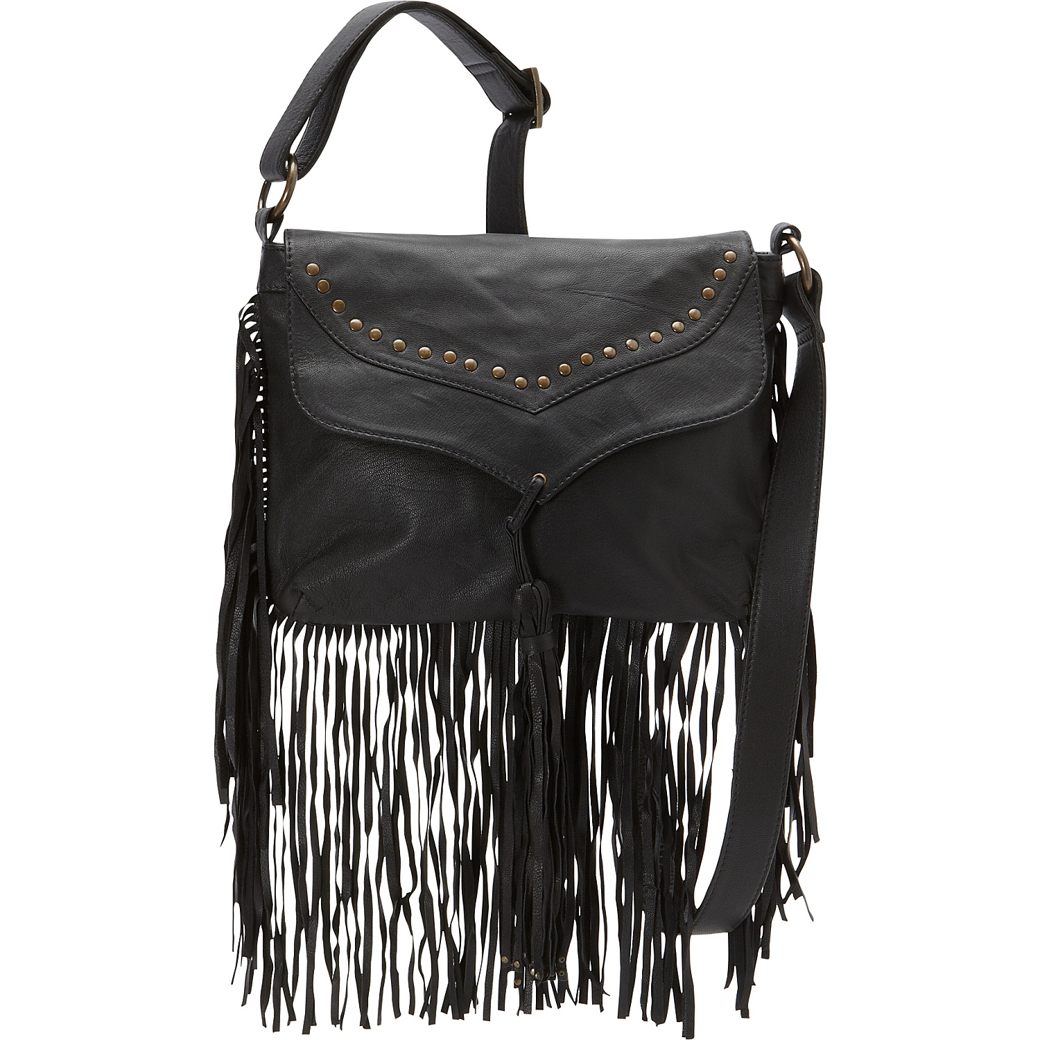 Soft Leather Fringe Crossbody