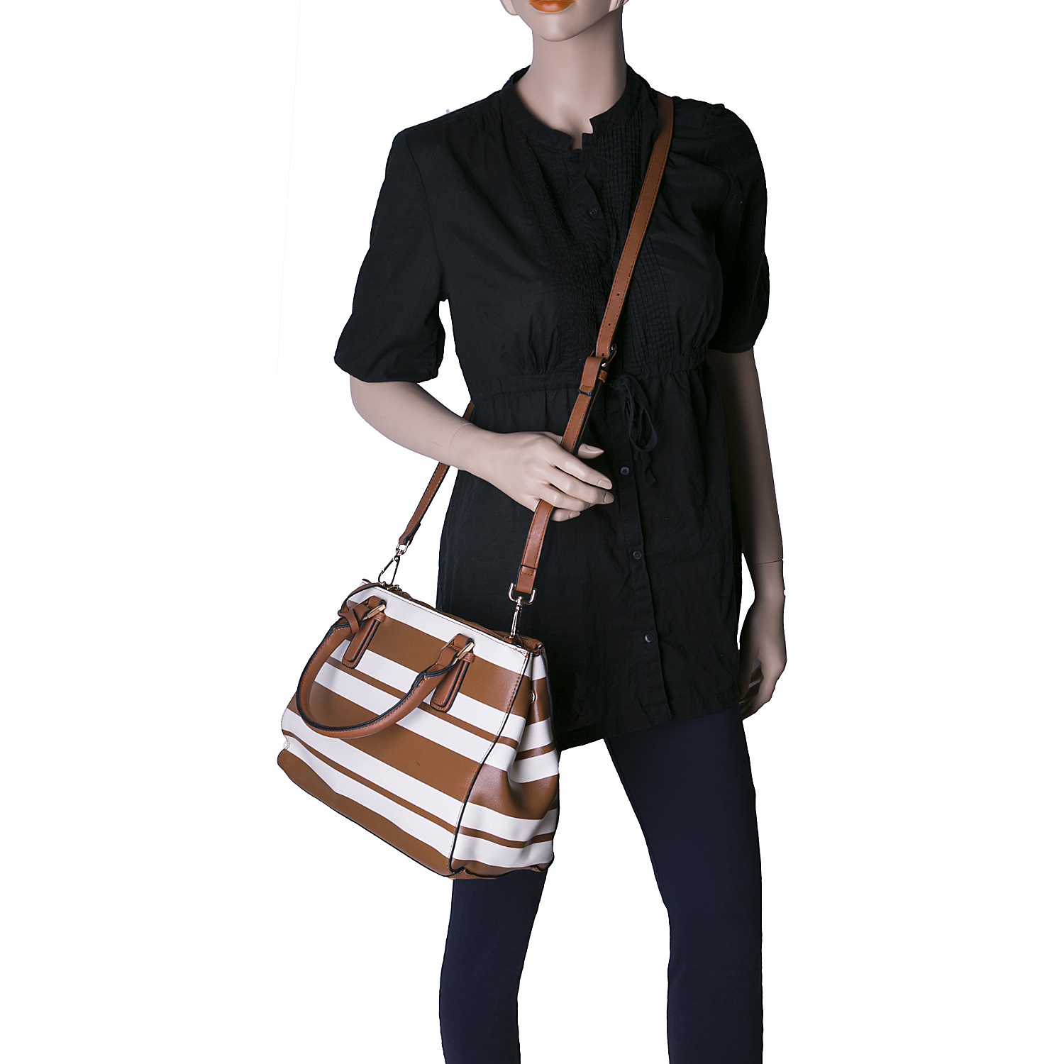 Posey Striped Satchel