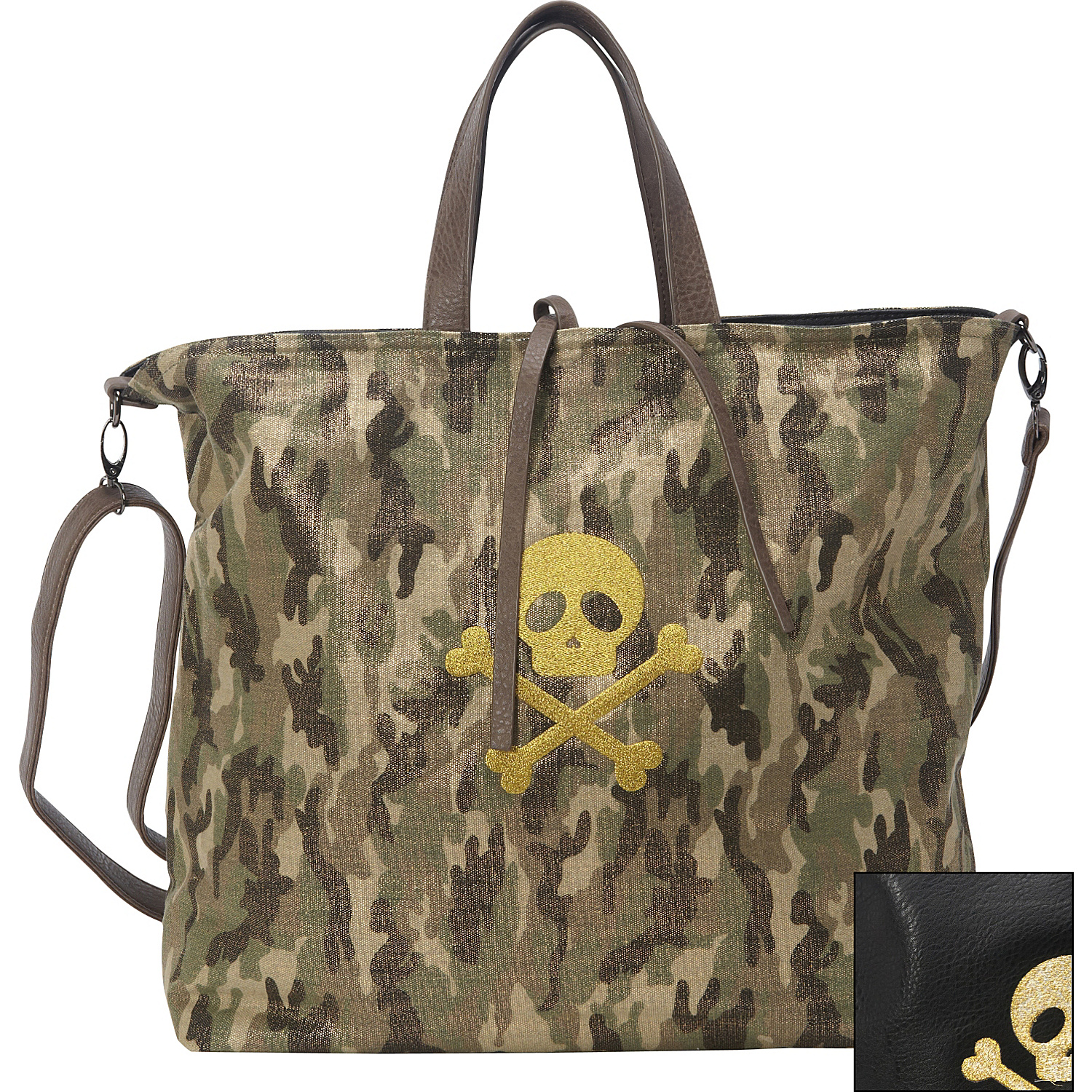 Oversized Skull and Bones Crossbody