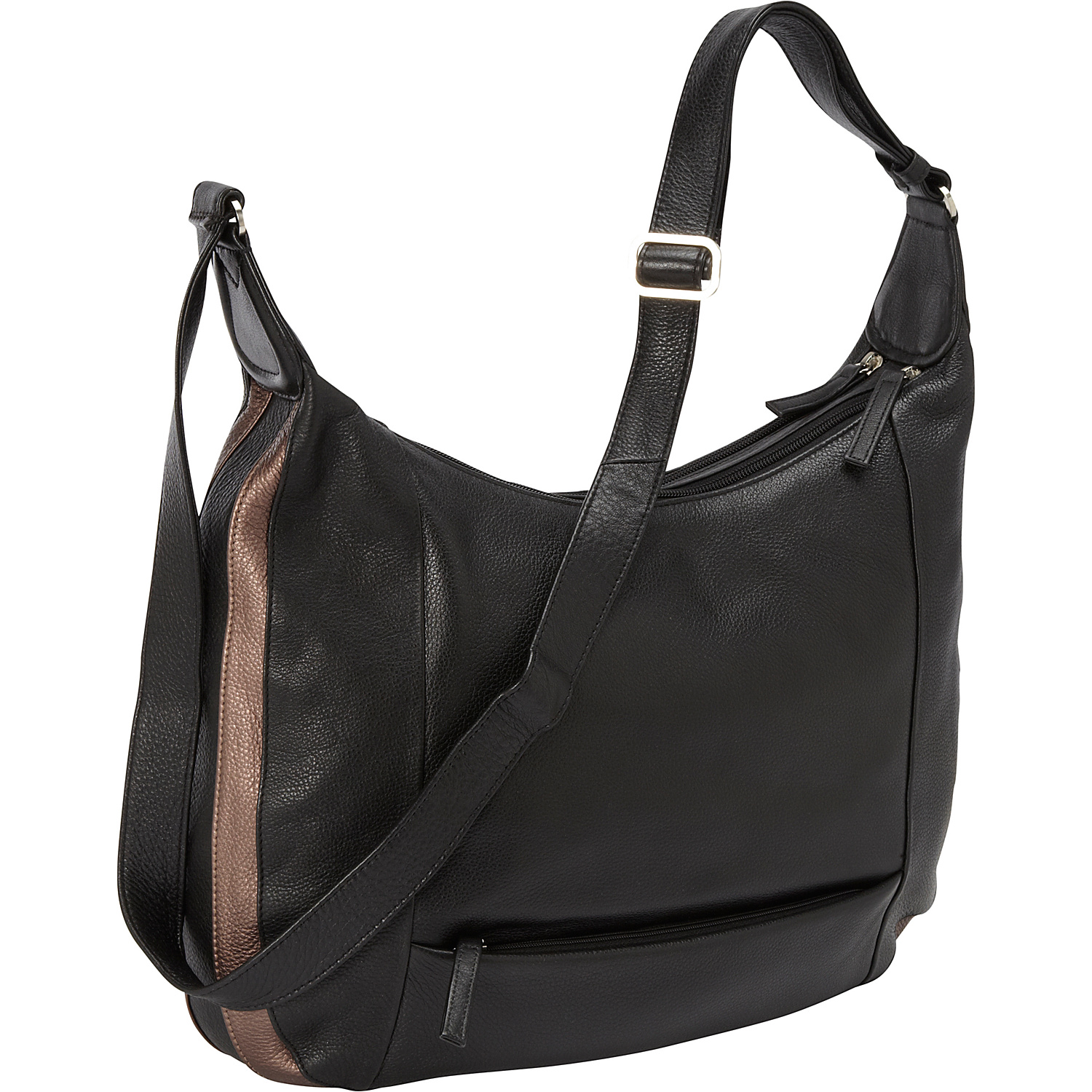 Large double zip hobo