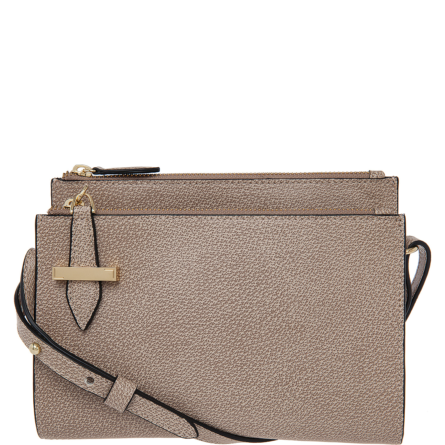 Stephanie RFID Trisha Double Zipper Crossbody