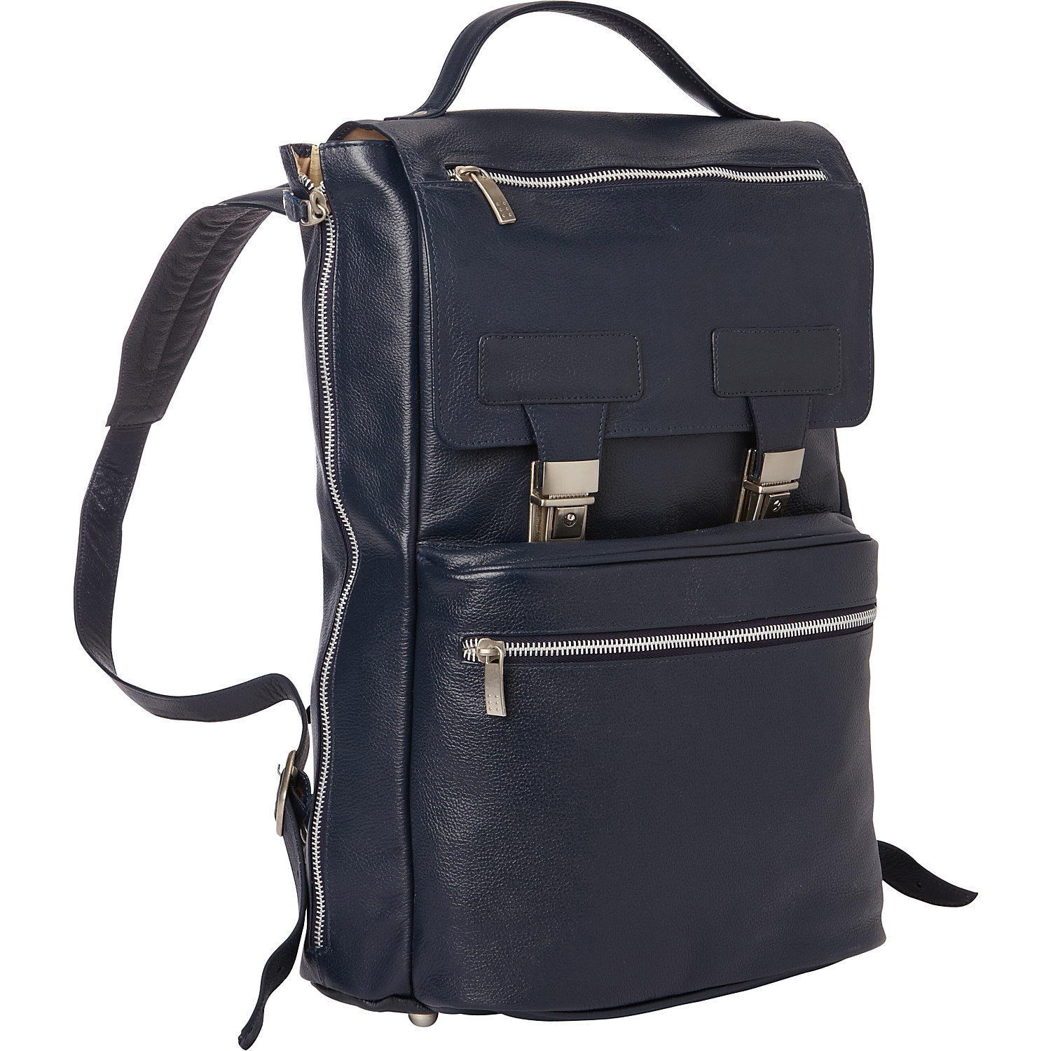 Leather Vertical Backpack