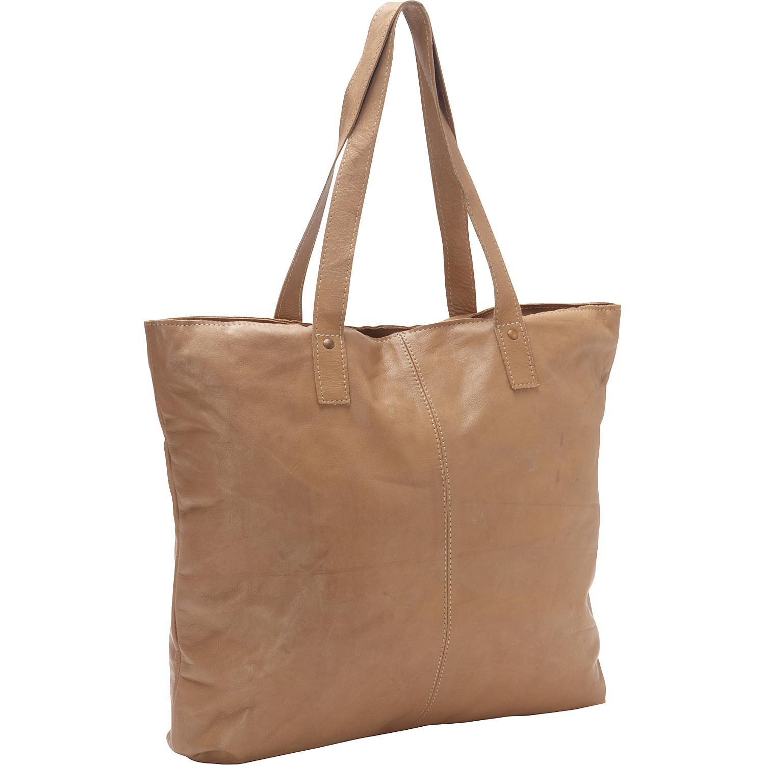 Brass Dotted Leather Tote