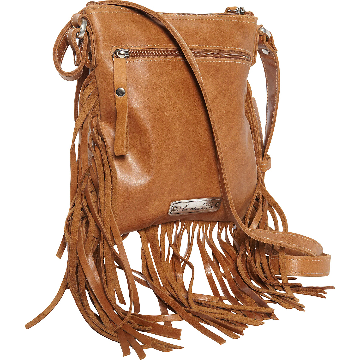 Eagle Feather Soft Crossbody Fringe Bag