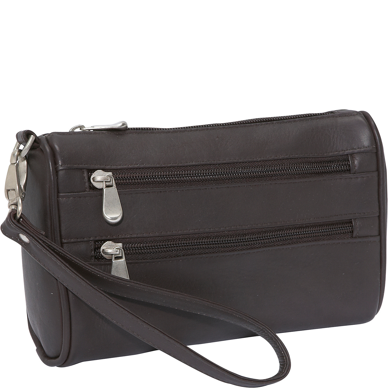 Two Zip Wristlet Clutch