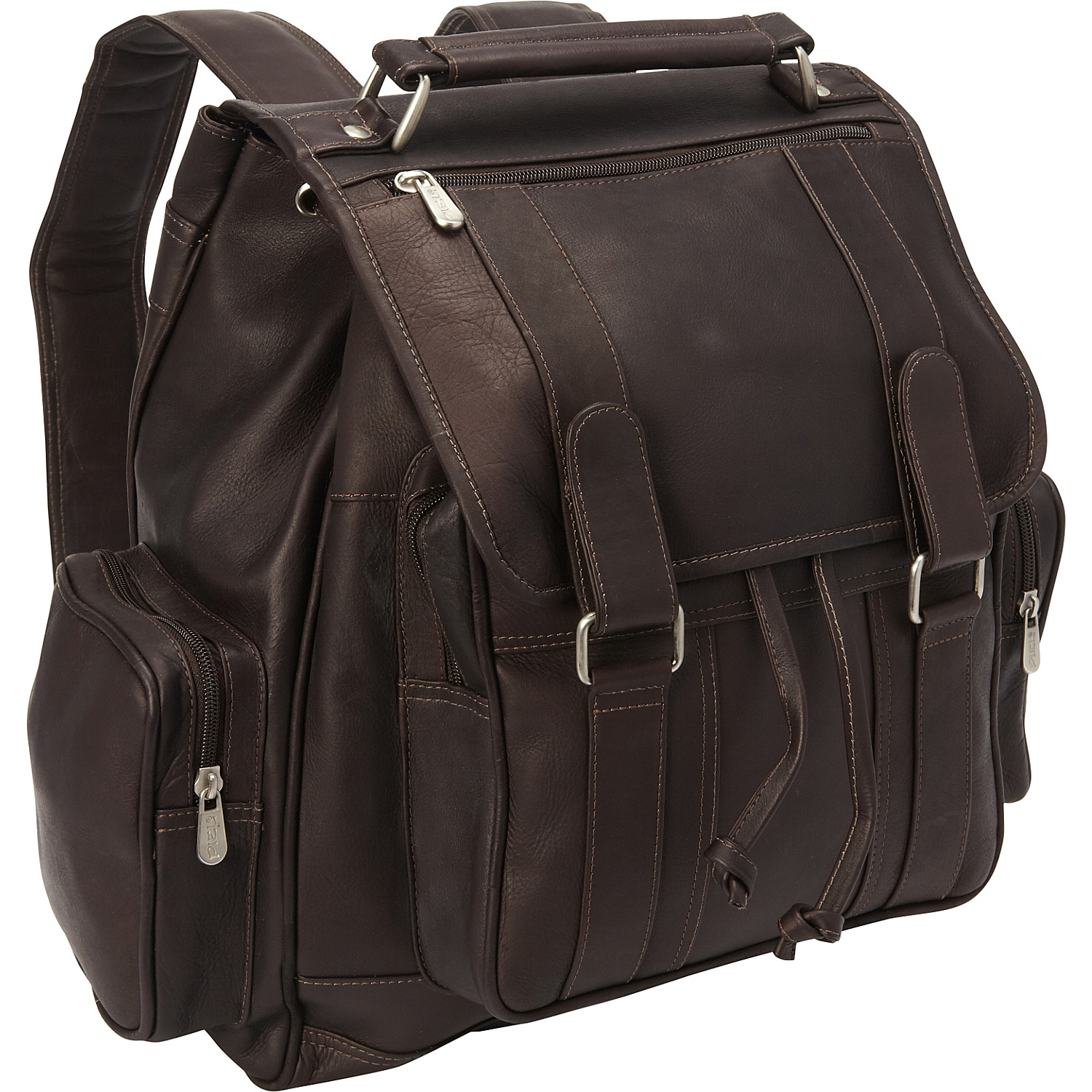 Double Loop Flap-Over Laptop Backpack